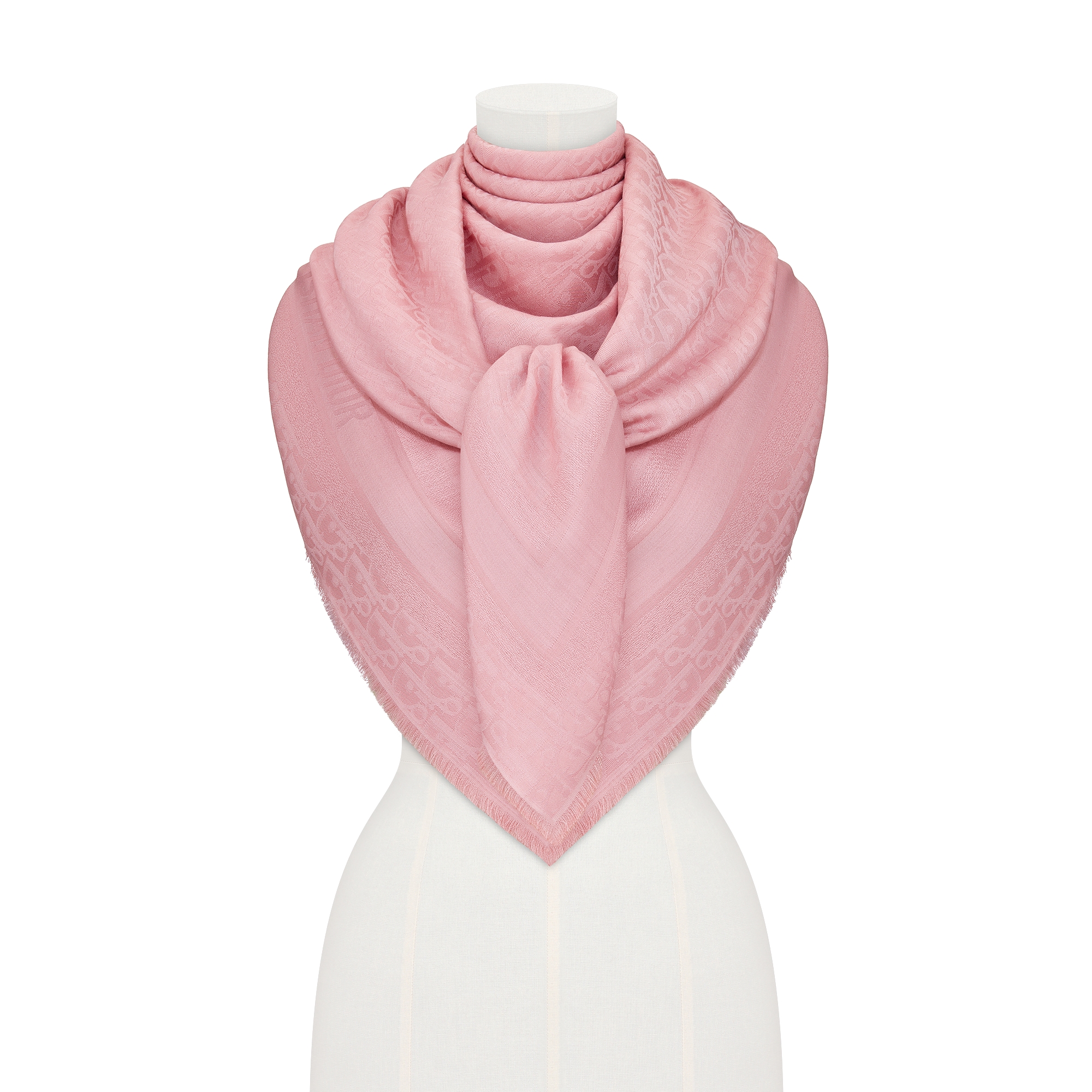 Dior Oblique Schultertuch Wolle, Seide und Kaschmir in Rosa E02