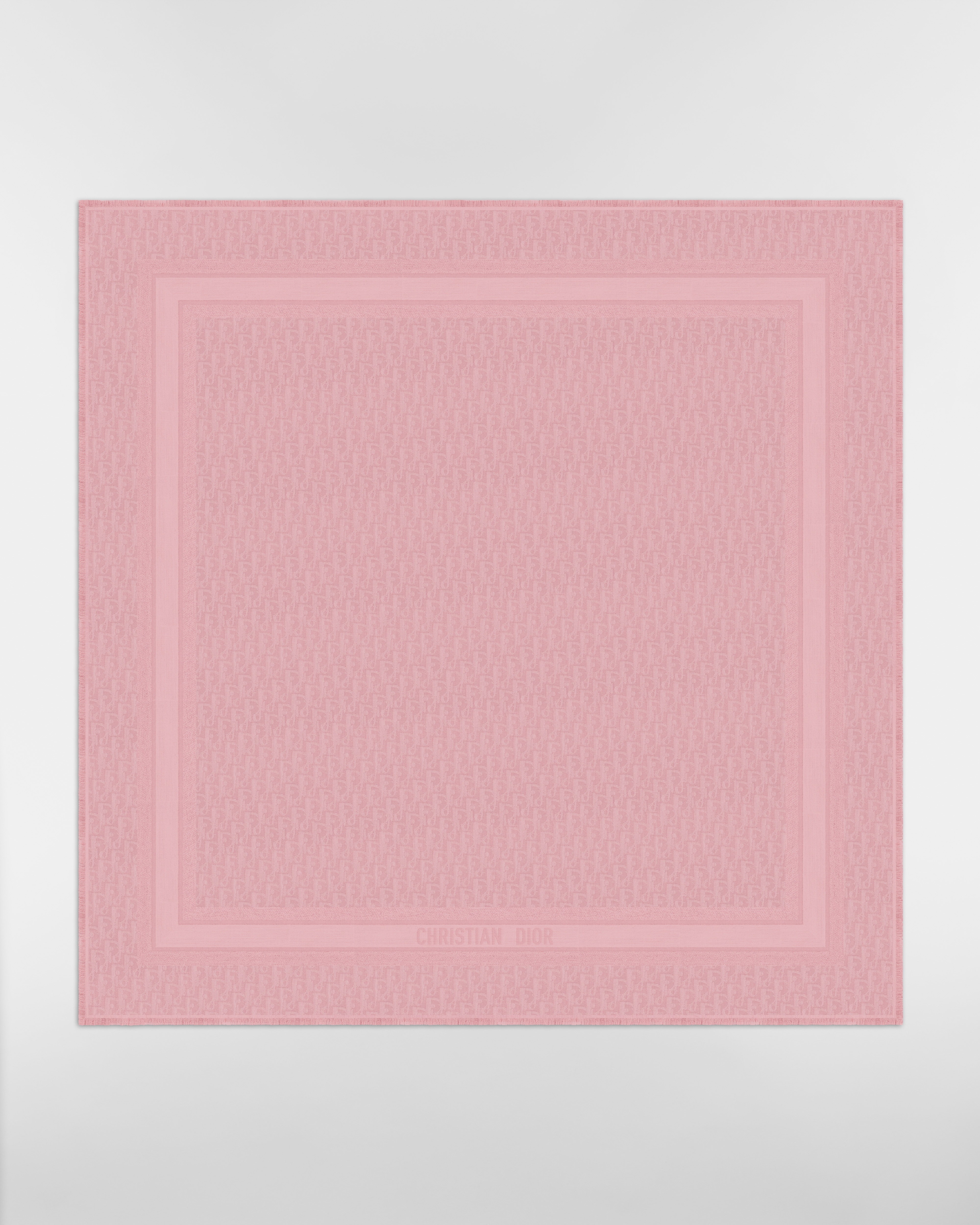 Dior Oblique Shawl Pink Wool, Silk and Cashmere E01