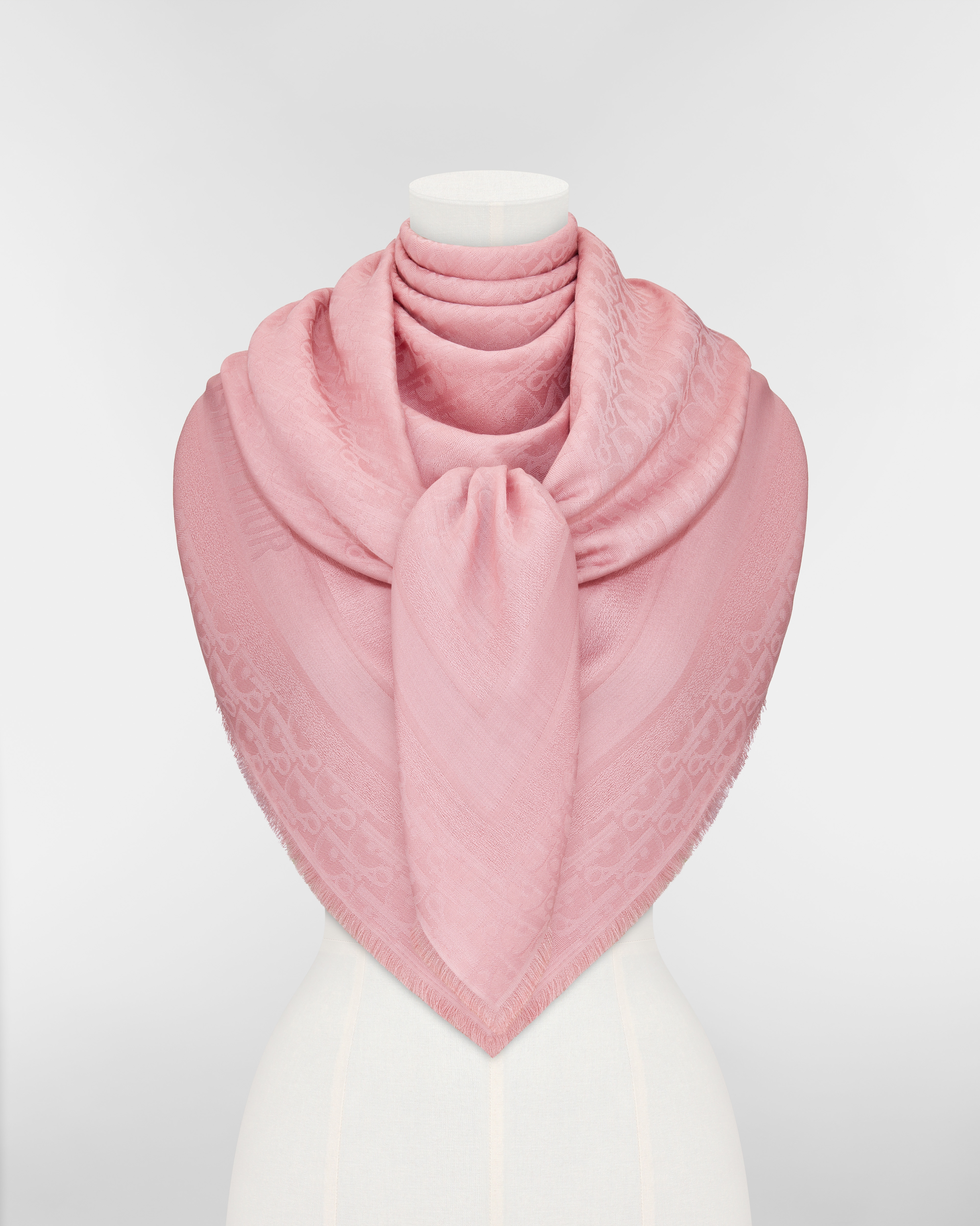 Dior Oblique Shawl Pink Wool, Silk and Cashmere E02