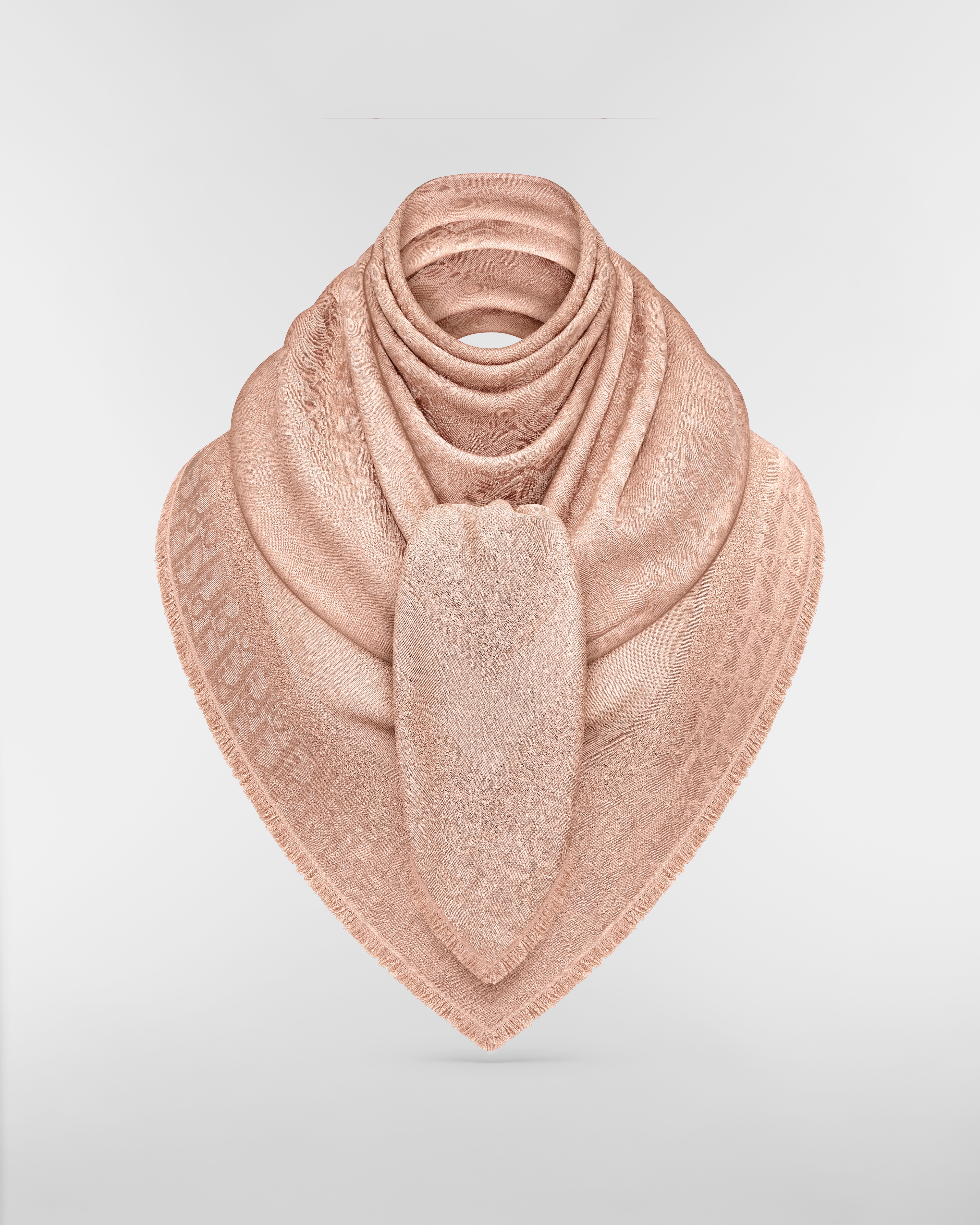 Dior Oblique Shawl Rose des Vents Wool, Silk and Cashmere E02