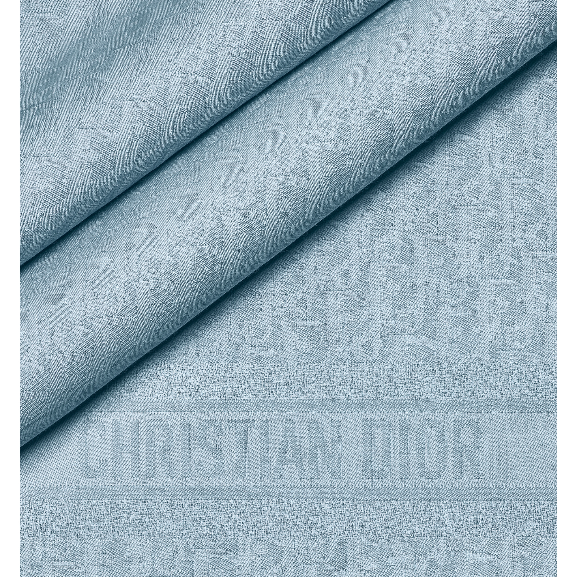 Dior Oblique Shawl Horizon Blue Wool, Silk and Cashmere E09
