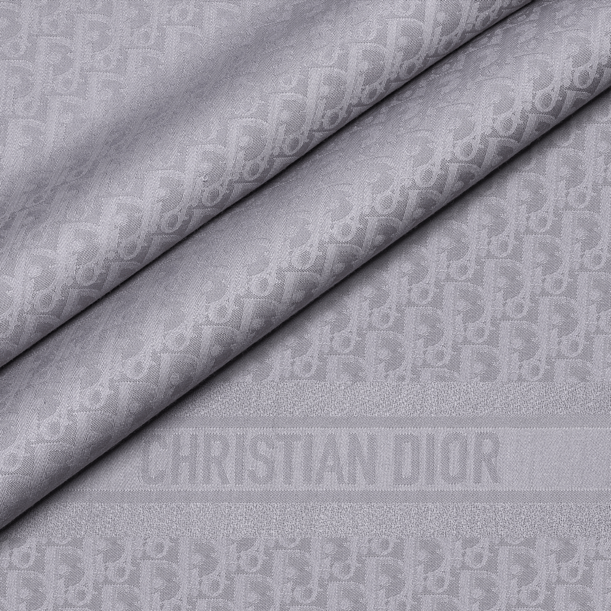 Dior Oblique Shawl Gray Wool, Silk and Cashmere E09