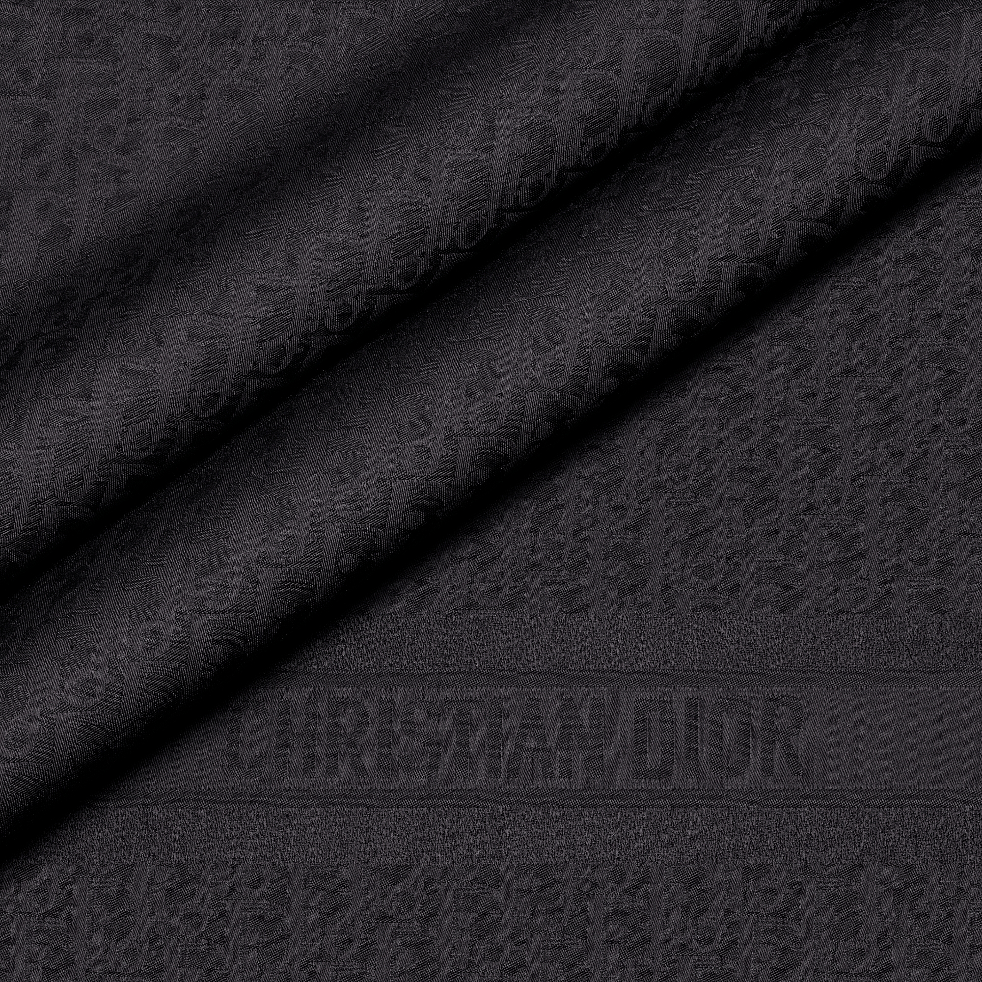 Dior Oblique Shawl Black Wool, Silk and Cashmere E09