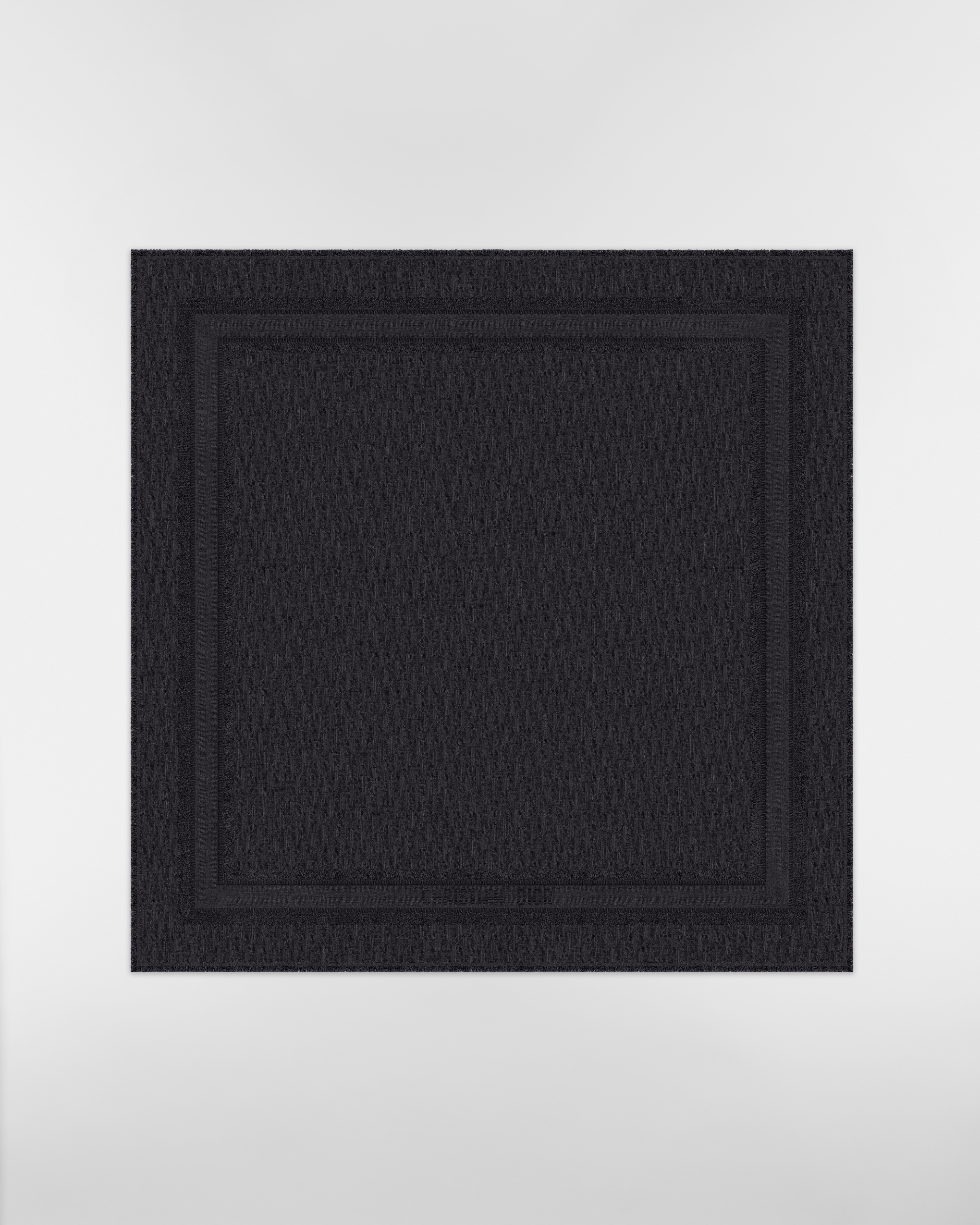 Dior Oblique Shawl Black Wool, Silk and Cashmere E01