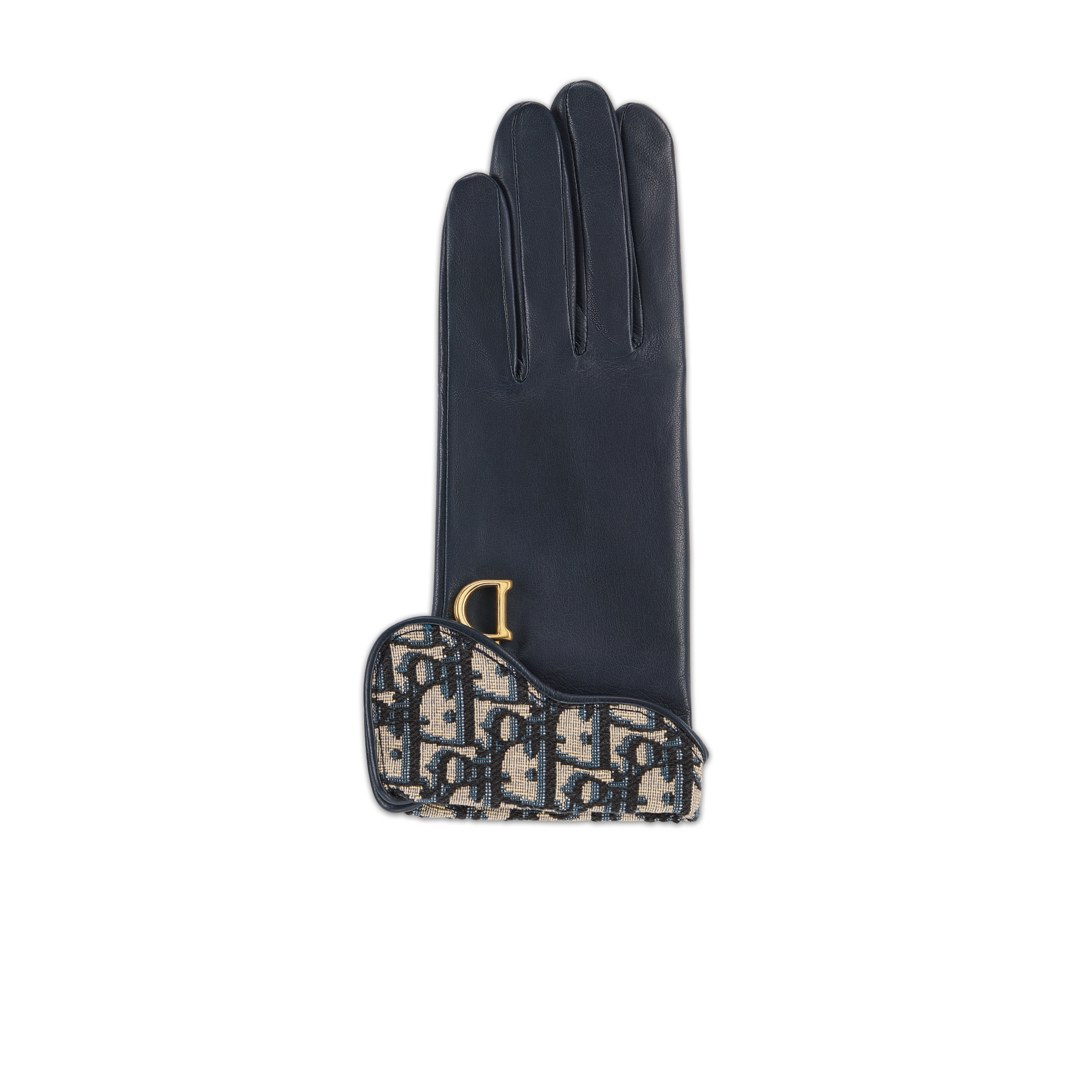 Saddle 장갑 네이비 블루 스무스 양가죽 E06