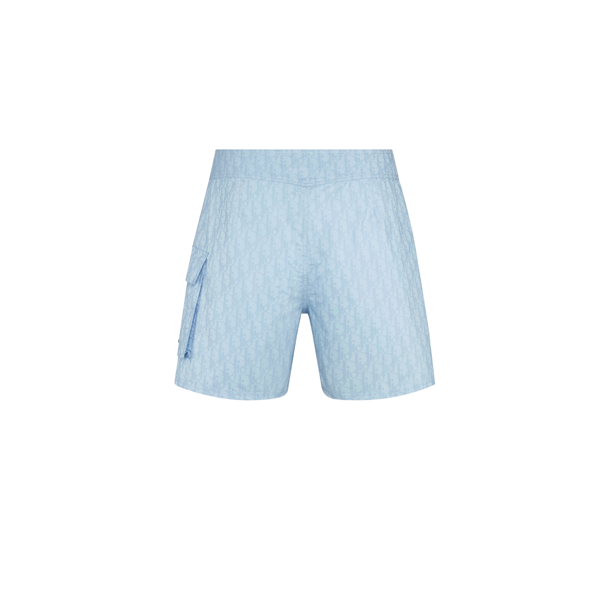 Short de bain Dior Oblique Toile technique bleu ciel E08