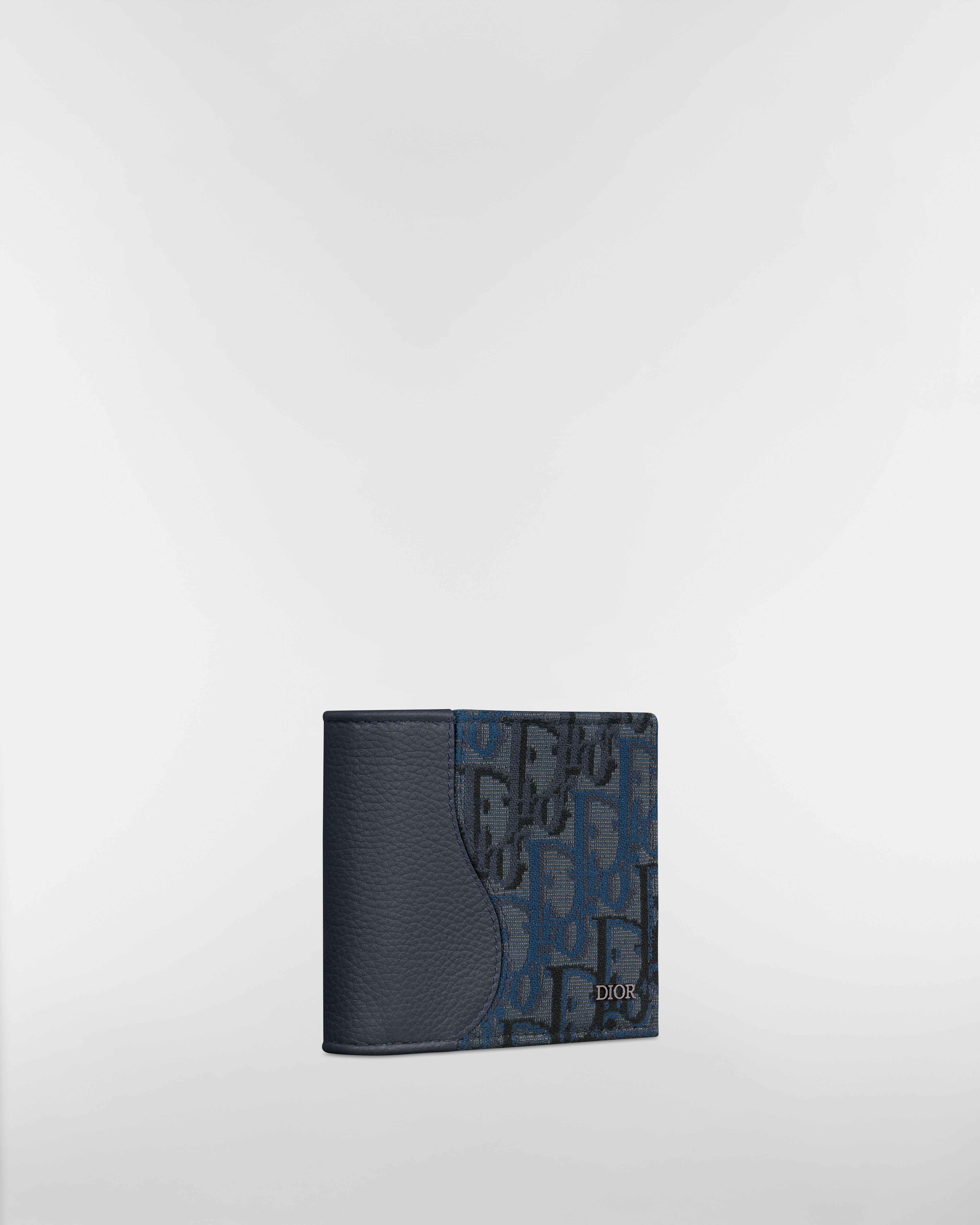 【コインケース付き】Saddle 2つ折りウォレット グレインドカーフスキン& ディオール オブリーク トリオ ジャカード マーケトリー E03