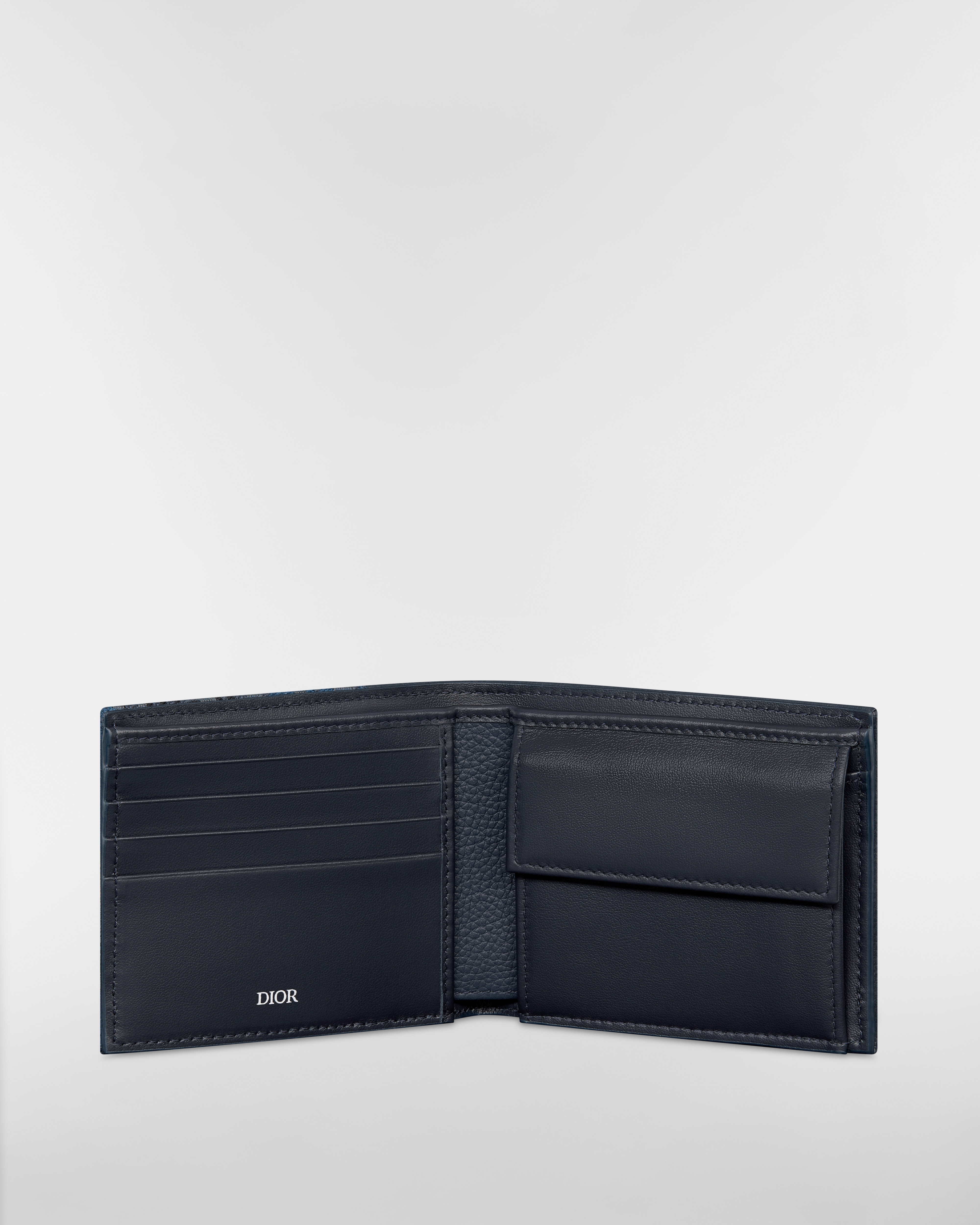 【コインケース付き】Saddle 2つ折りウォレット グレインドカーフスキン& ディオール オブリーク トリオ ジャカード マーケトリー E07