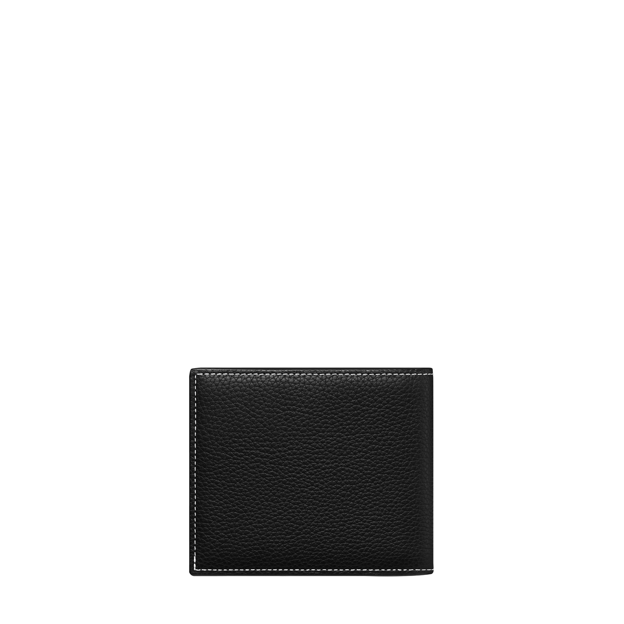 Saddle Bifold Wallet Black Grained Calfskin Marquetry E08