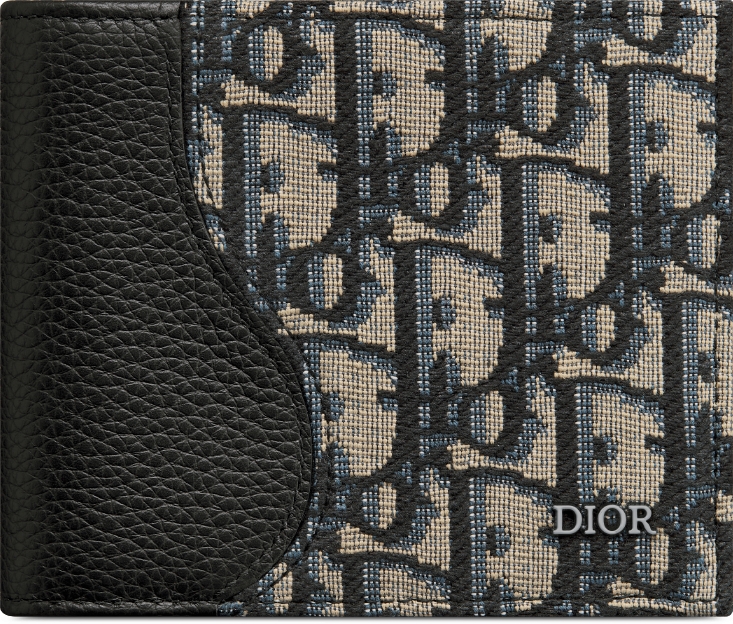 DIOR | Saddle 2つ折りウォレット グレインドカーフスキン マーケトリー & ディオール オブリーク ジャカード