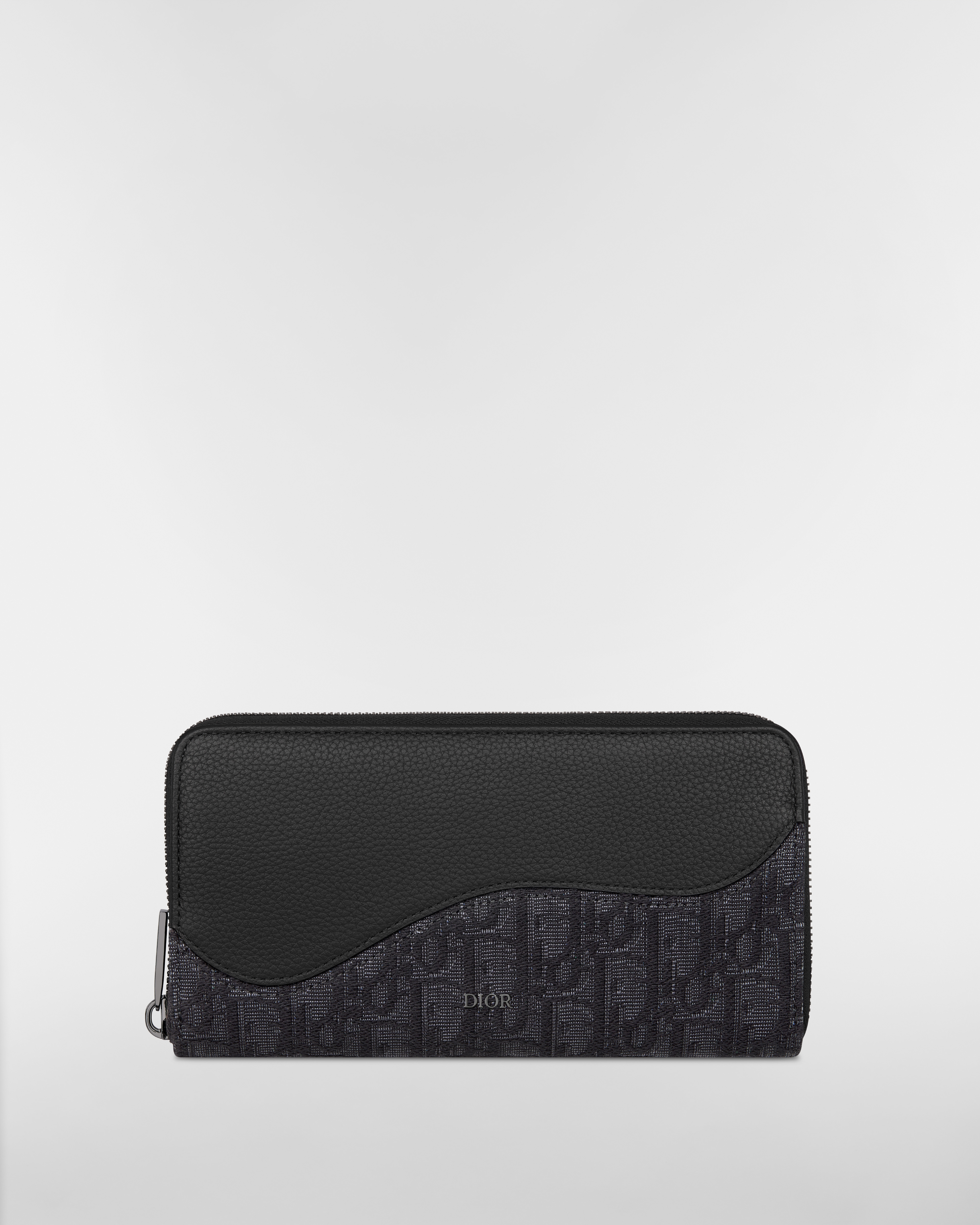 Saddle ロングジップウォレット グレインドカーフスキン マーケトリー & ディオール オブリーク ジャカード E01