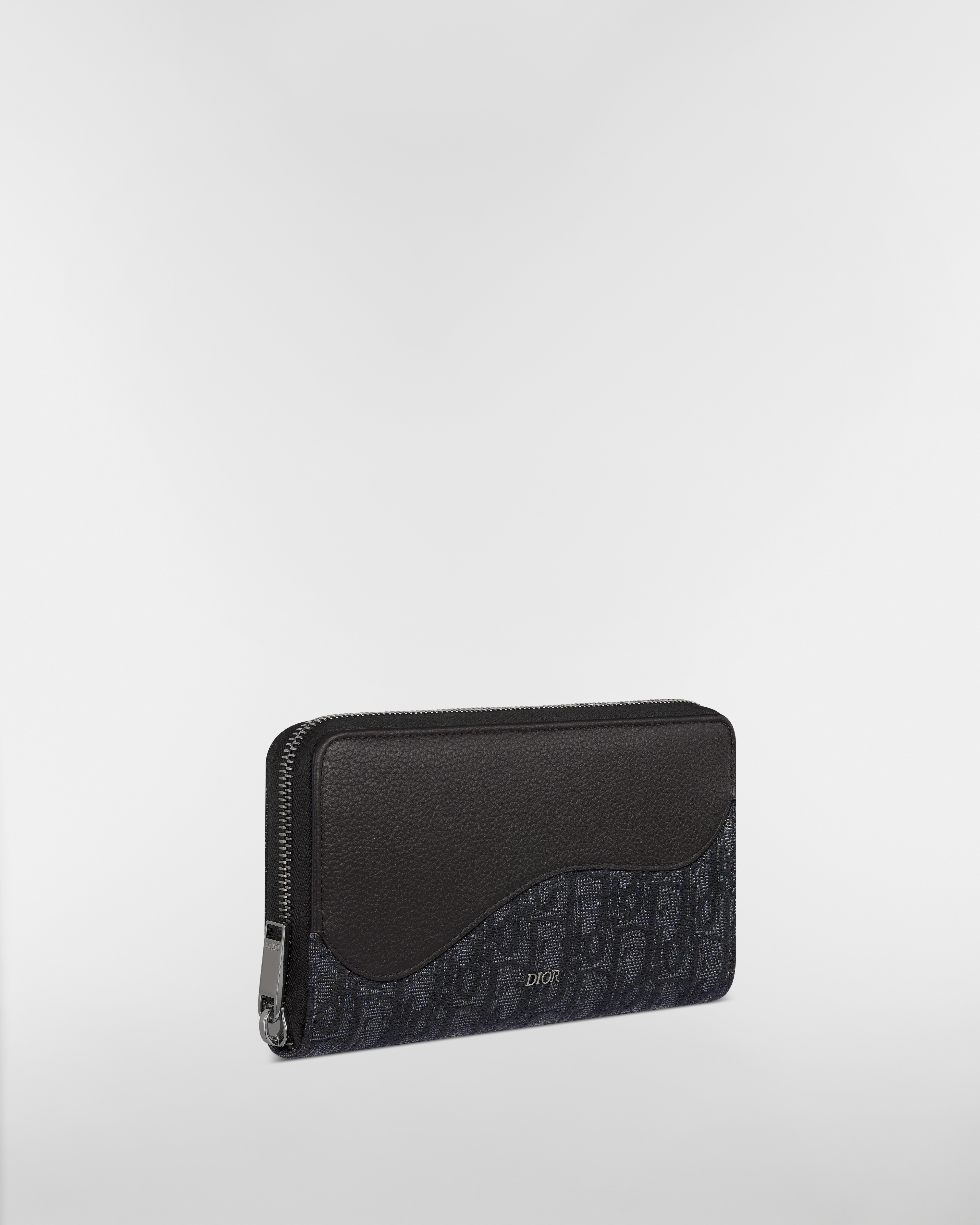 Saddle ロングジップウォレット グレインドカーフスキン マーケトリー & ディオール オブリーク ジャカード E03