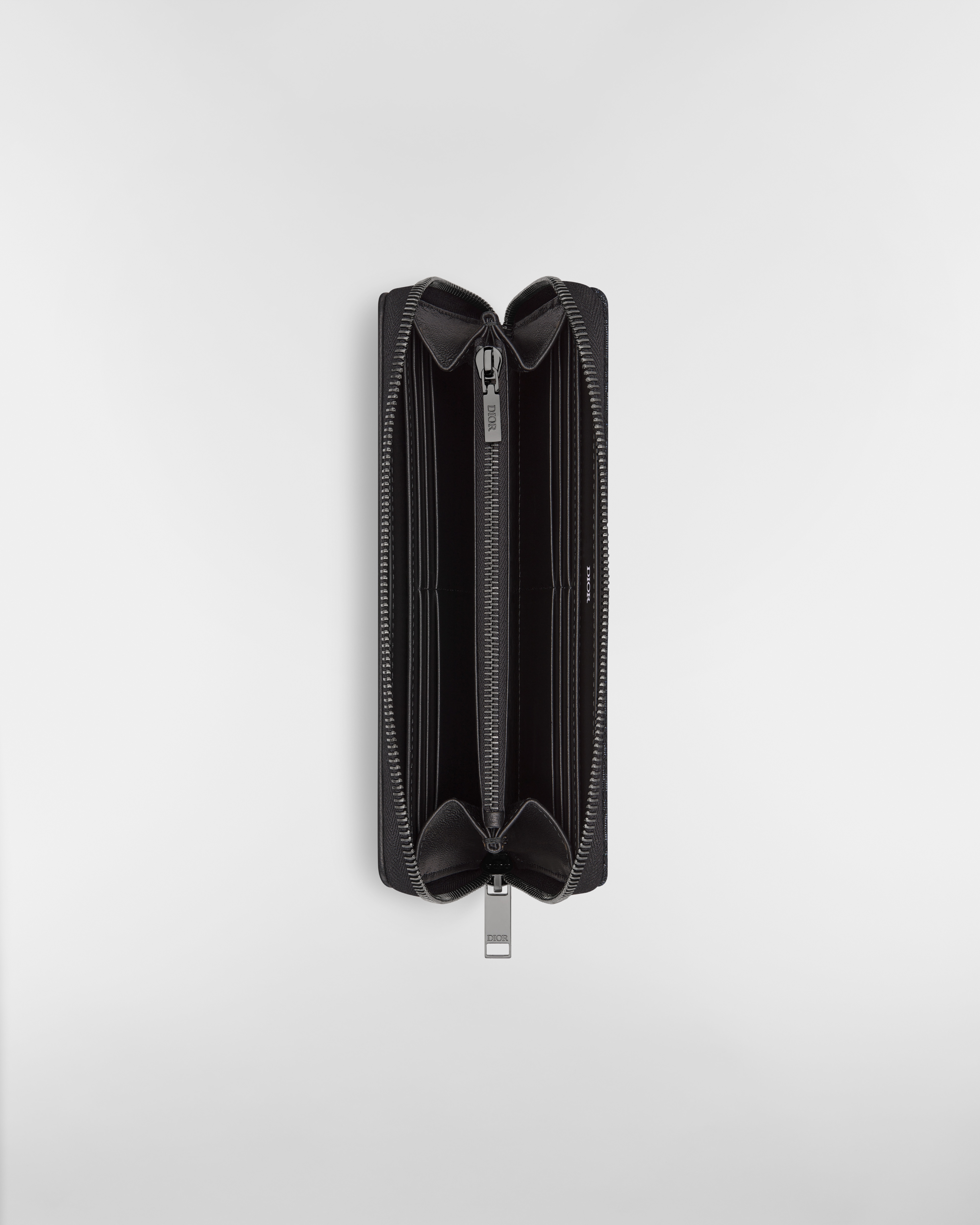 Saddle ロングジップウォレット グレインドカーフスキン マーケトリー & ディオール オブリーク ジャカード E06