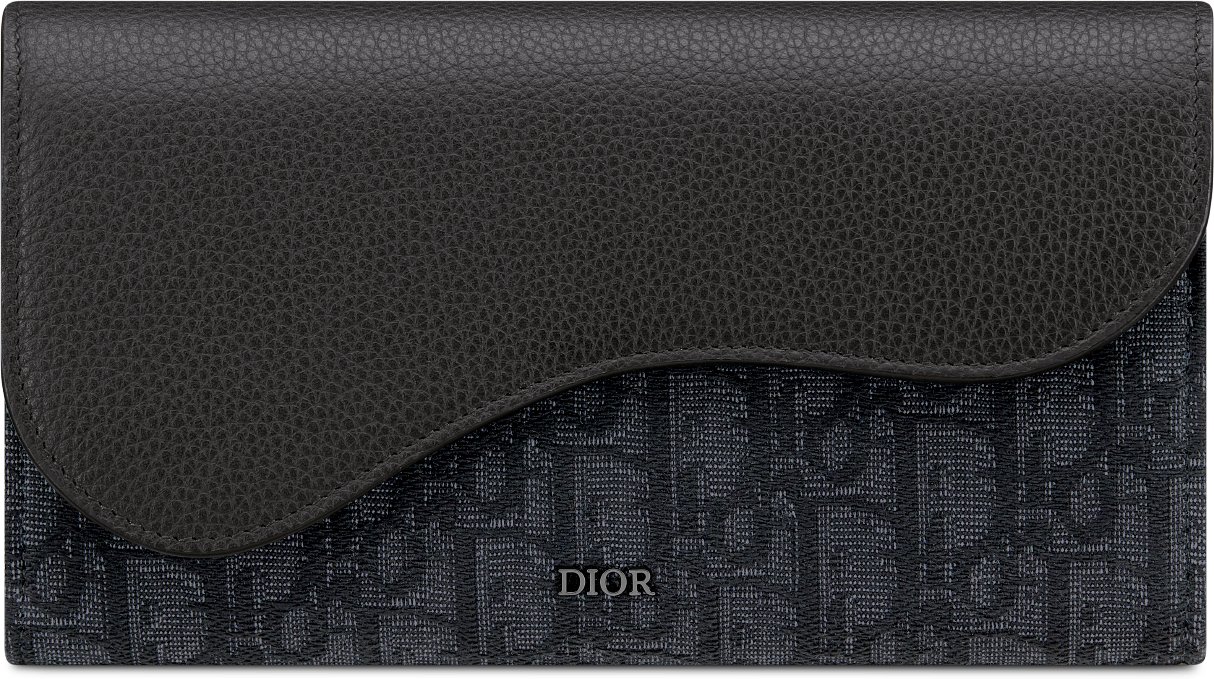 DIOR | Saddle ロングウォレット ディオール オブリーク ジャカード & グレインドカーフスキン
