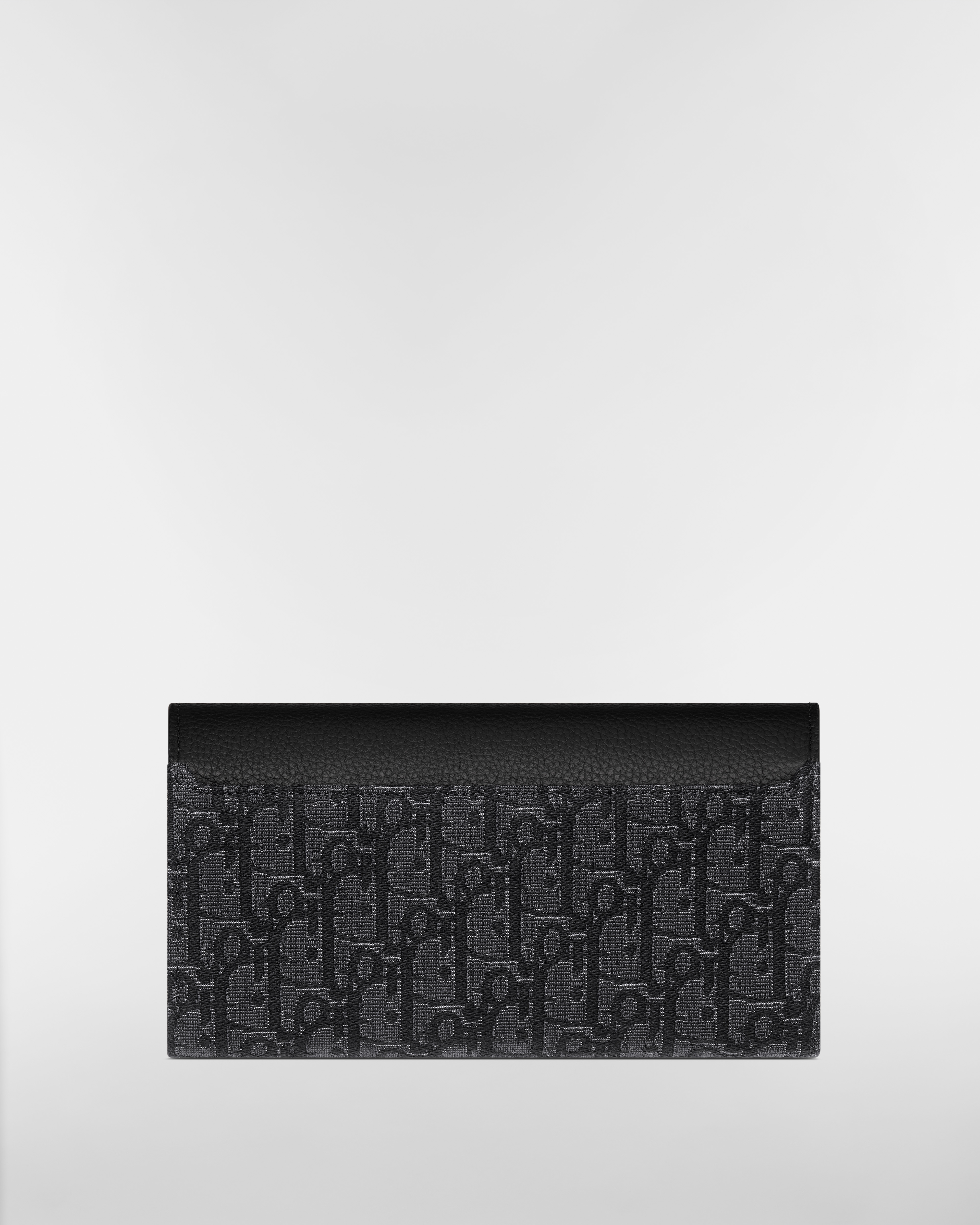 【日本限定】Saddle ロングウォレット ディオール オブリーク メタリックジャカード & グレインドカーフスキン E08