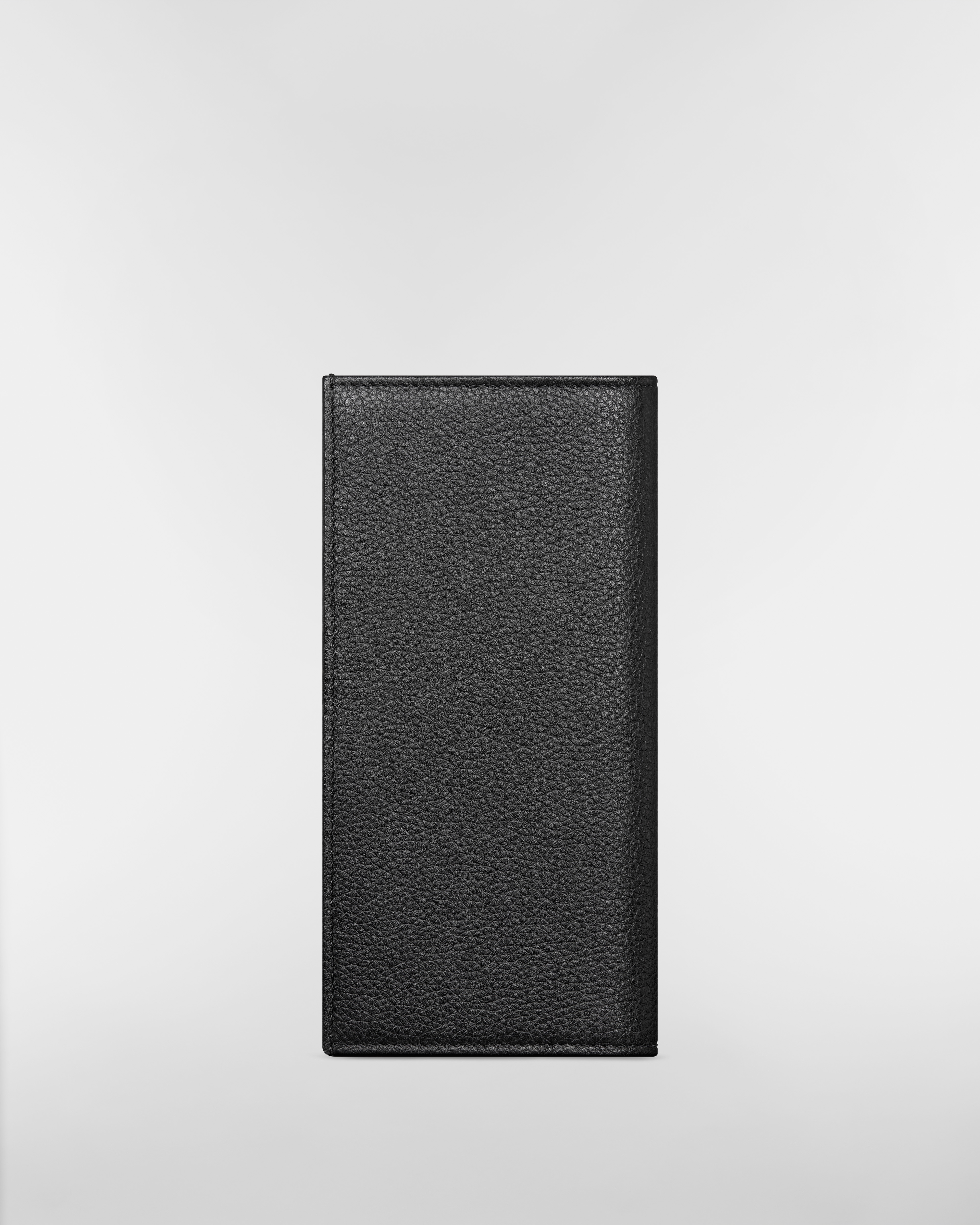 Saddle Long Vertical Wallet Black Grained Calfskin Marquetry with Beige and Black Dior Oblique Jacquard E08