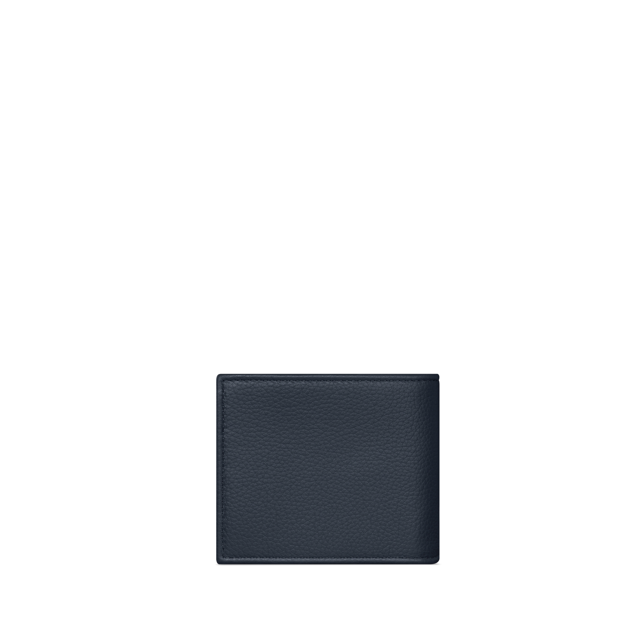 Saddle Bifold Wallet Deep Blue Grained Calfskin and Deep Blue Dior Oblique Trio Jacquard Marquetry E08