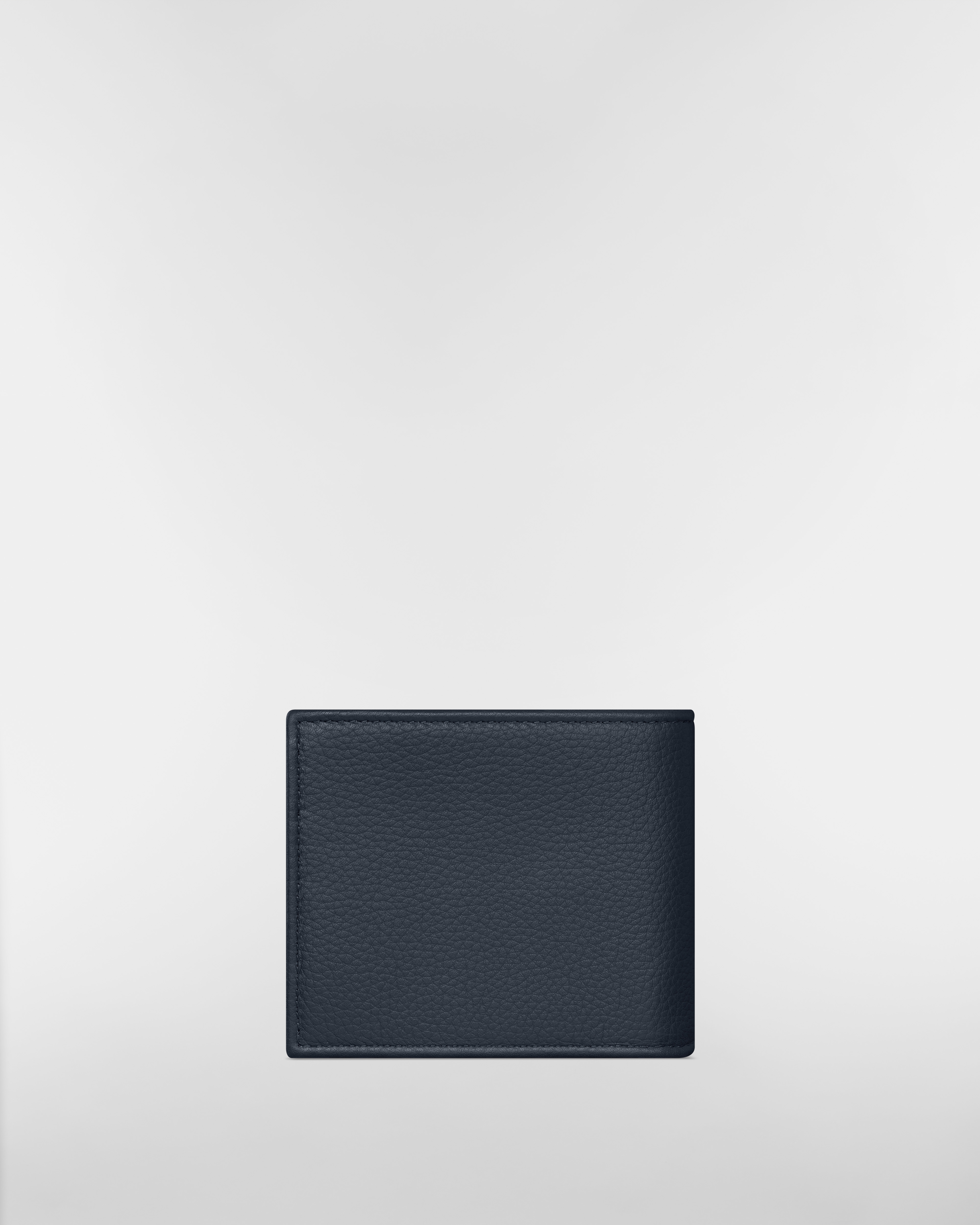 Portefeuille à deux volets Saddle Marqueterie de cuir de veau grainé bleu foncé et toile jacquard Dior Oblique Trio bleu foncé E08