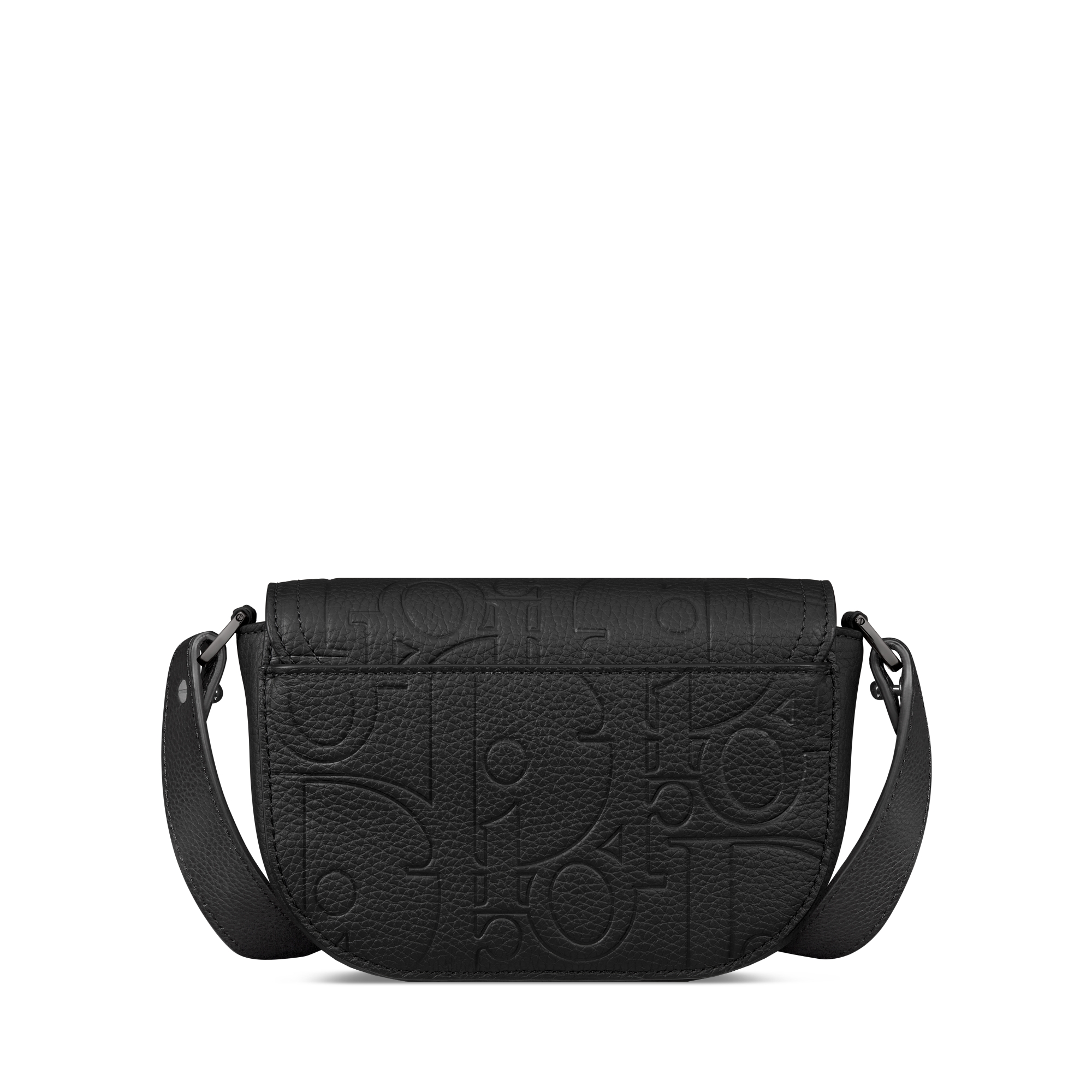 Mini sac Messenger à rabat Saddle Cuir Dior Gravity noir E08