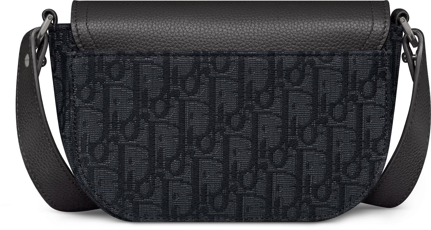 Mini Saddle Messenger Bag with Flap Back view