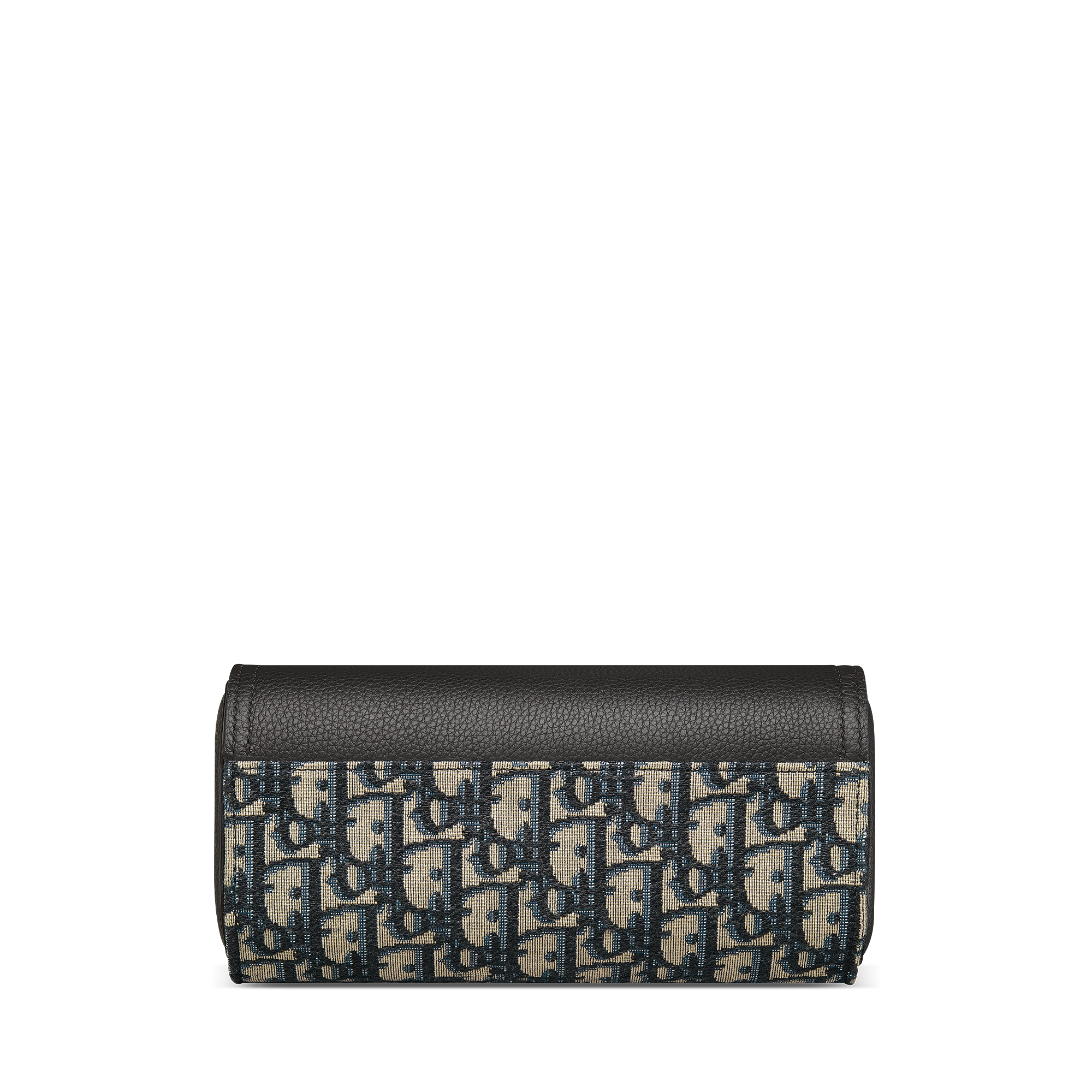 Saddle Watch Roll Beige and Black Dior Oblique Jacquard with Black Grained Calfskin E08