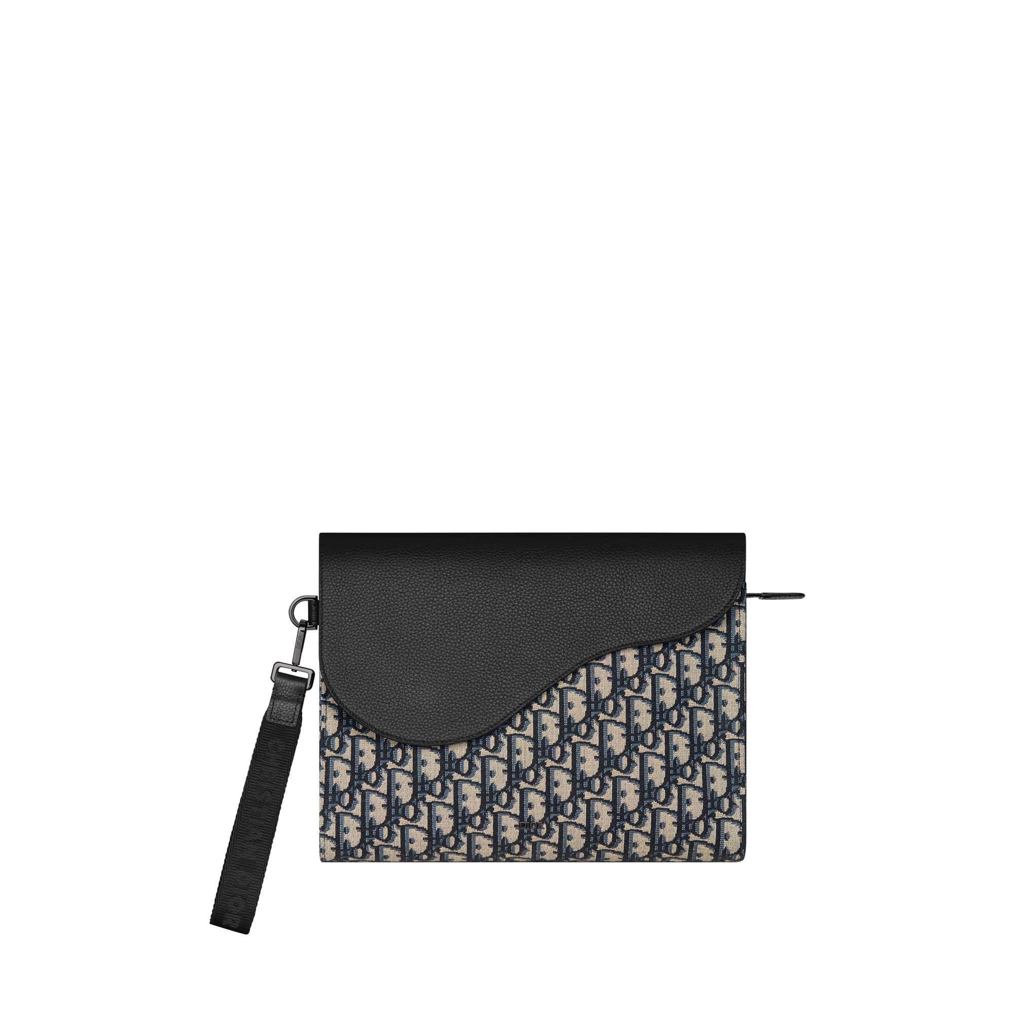  Beige and Black Dior Oblique Jacquard with Black Grained Calfskin