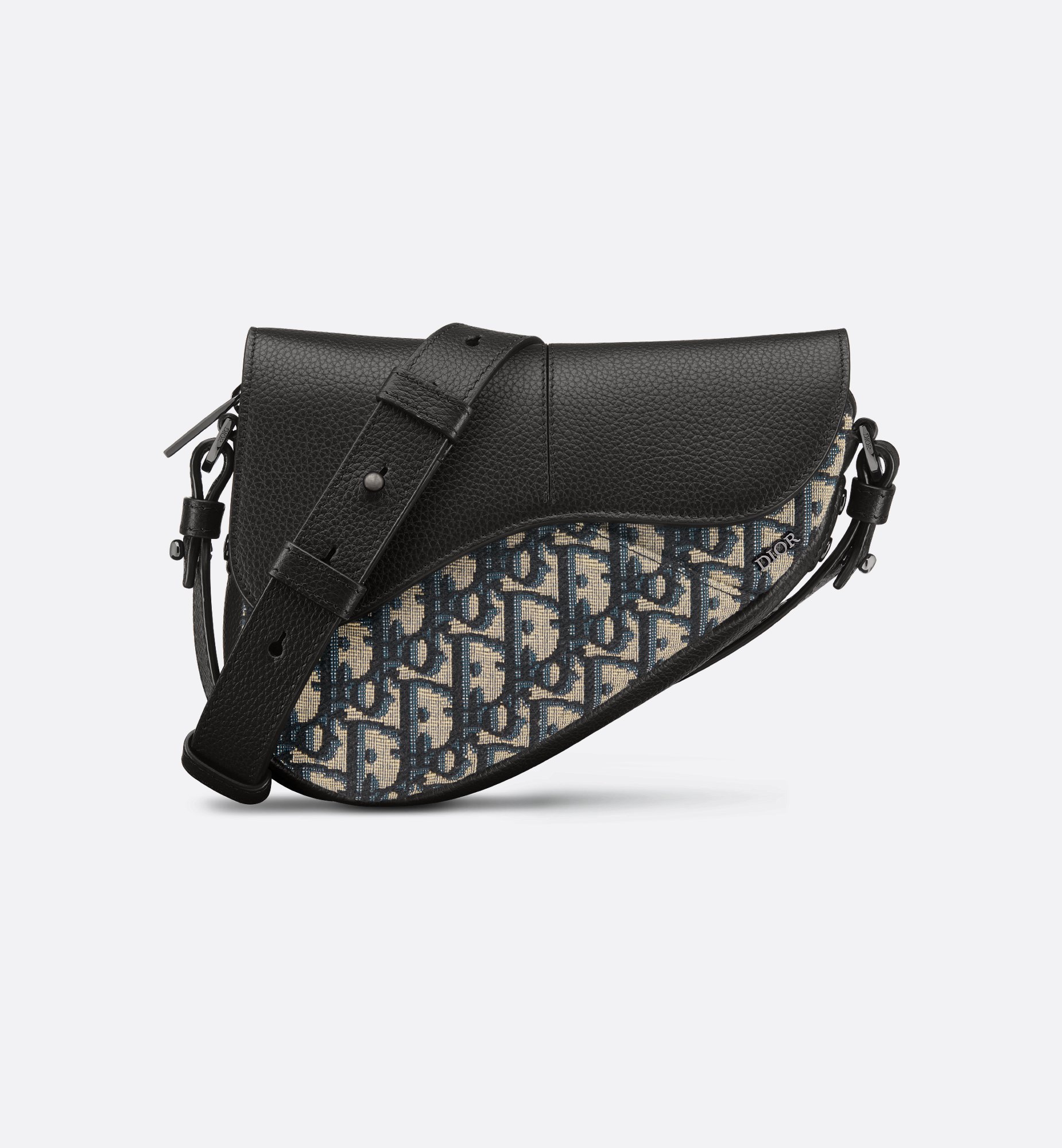 Mini Saddle Bag Beige and Black Dior Oblique Jacquard with Mini Saddle Bag Beige and Black Dior Oblique Jacquard with