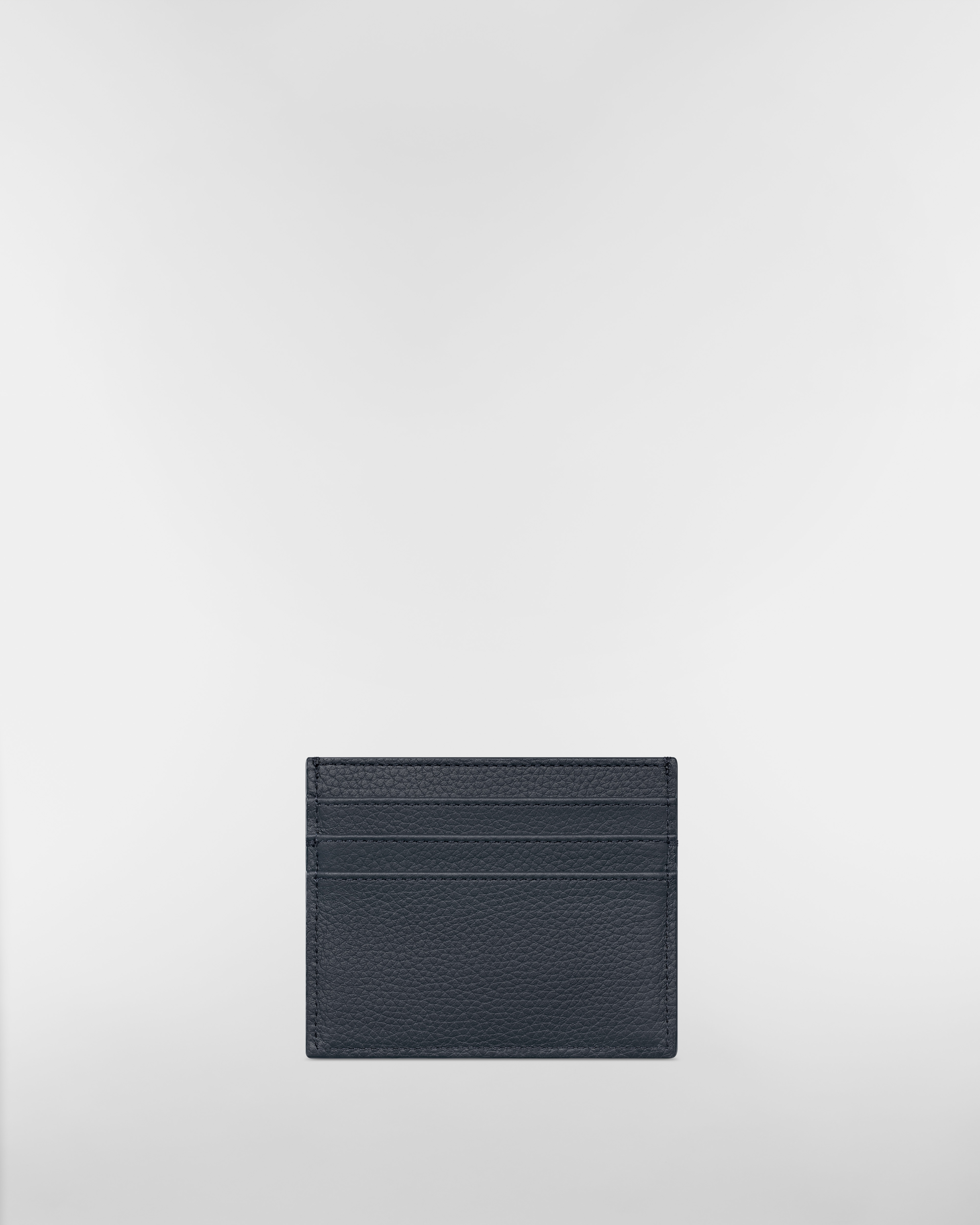 Saddle Card Holder Deep Blue Grained Calfskin and Deep Blue Dior Oblique Trio Jacquard Marquetry E08