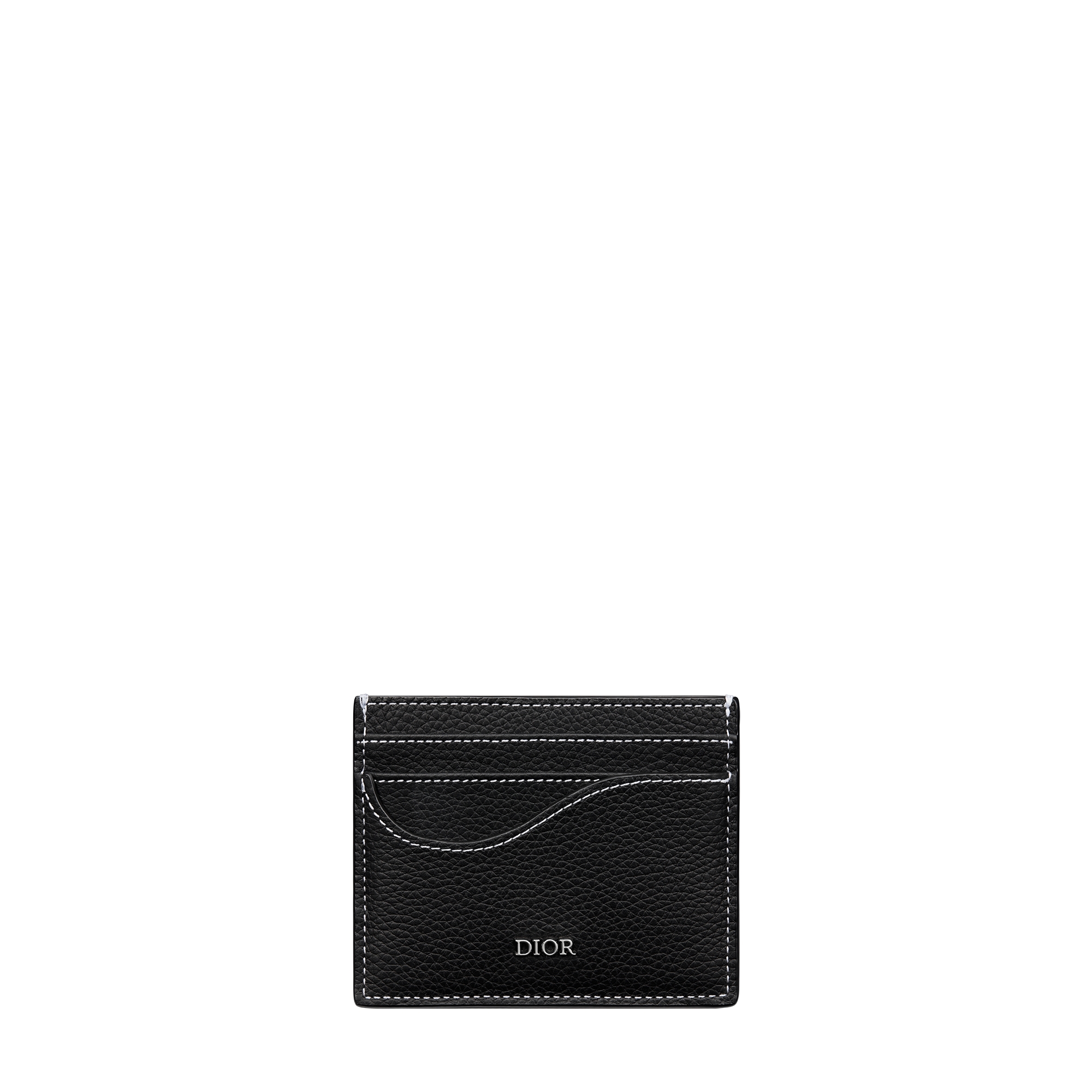Saddle Card Holder Black Grained Calfskin E01