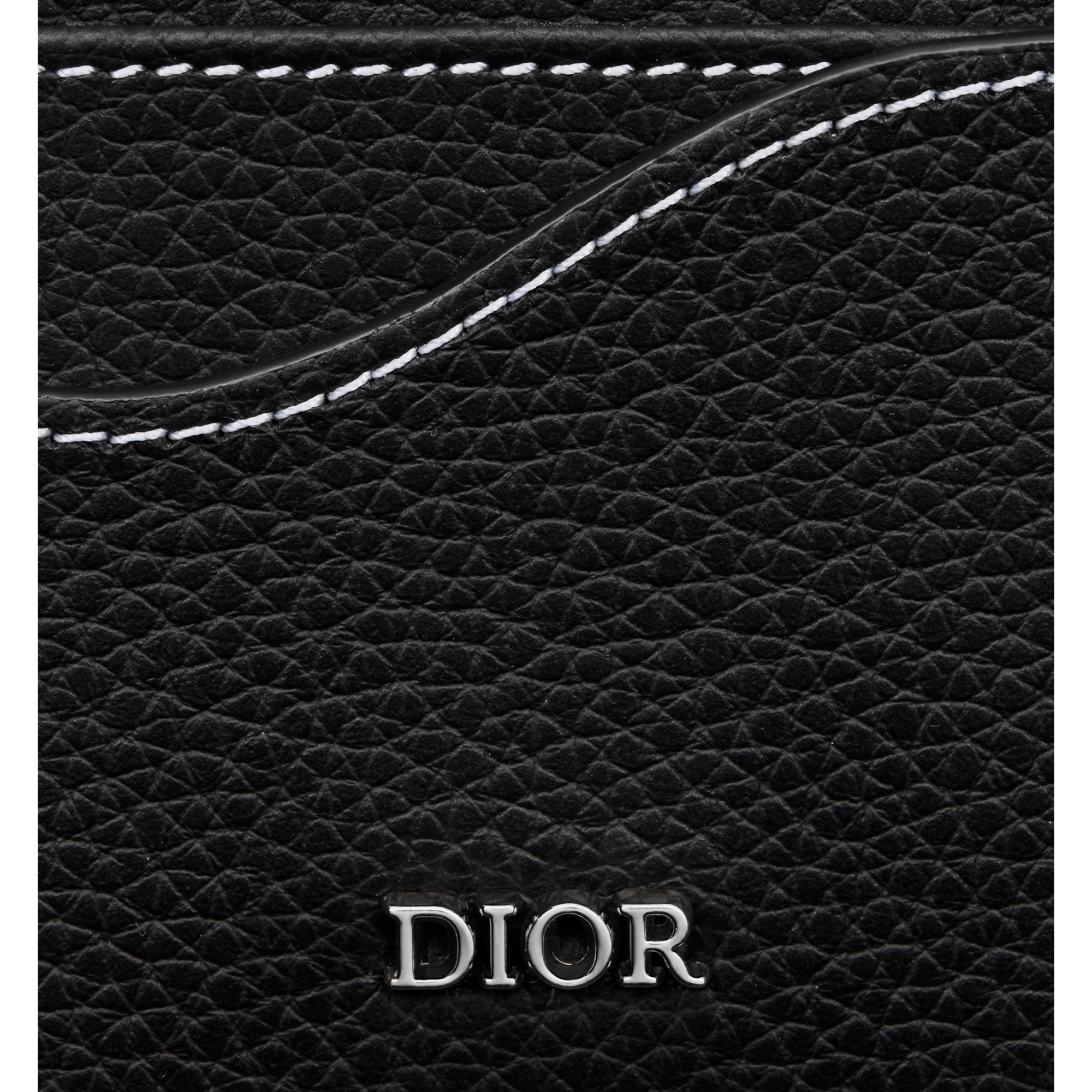Saddle Card Holder Black Grained Calfskin E09
