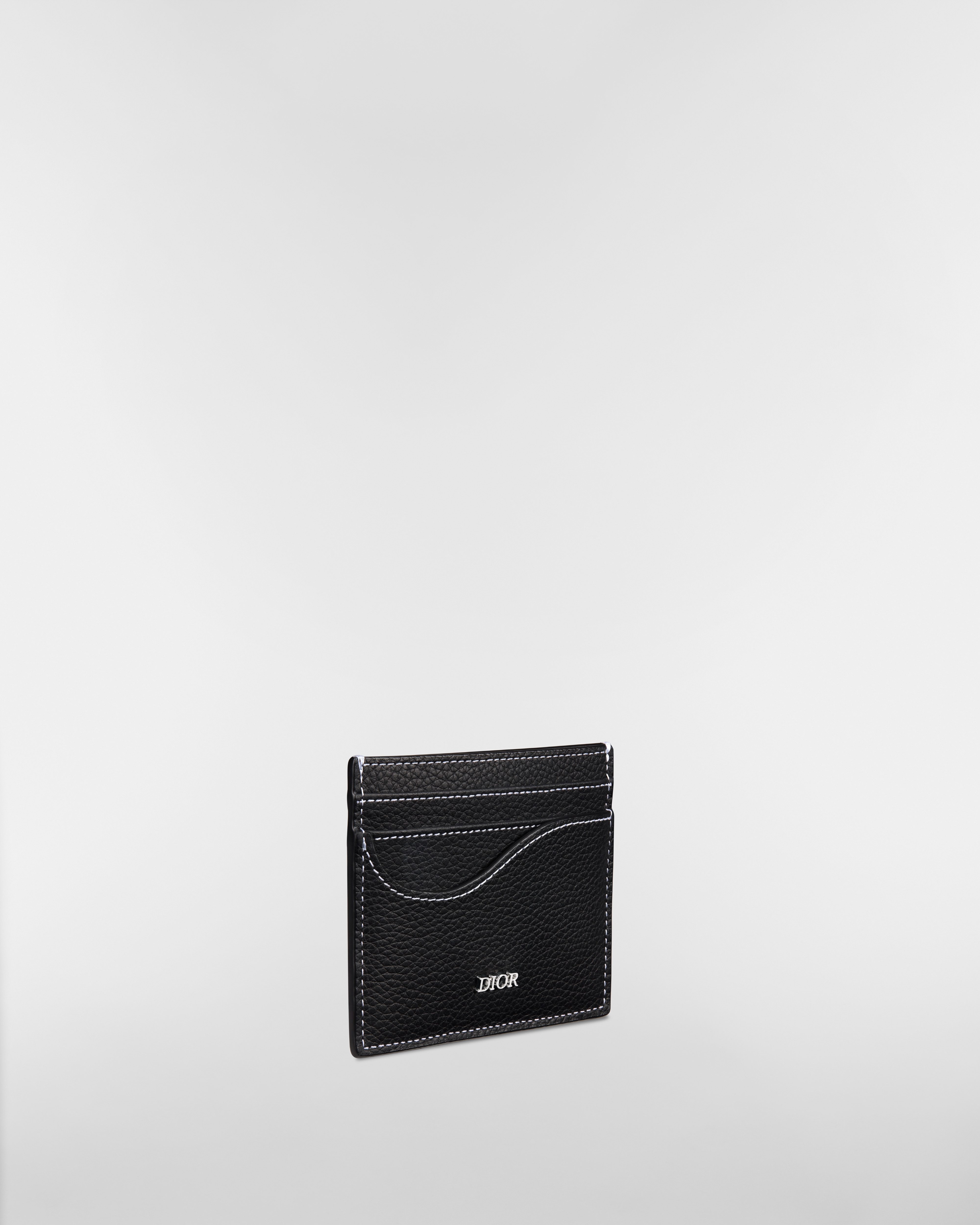 Saddle 카드 지갑 블랙 그레인 송아지 가죽 E03