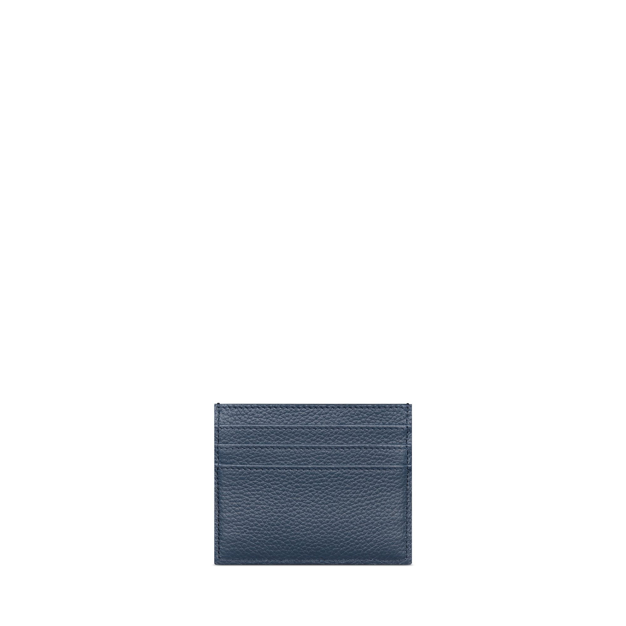 Saddle Card Holder Blue Grained Calfskin Marquetry and Blue Dior Oblique Jacquard E08