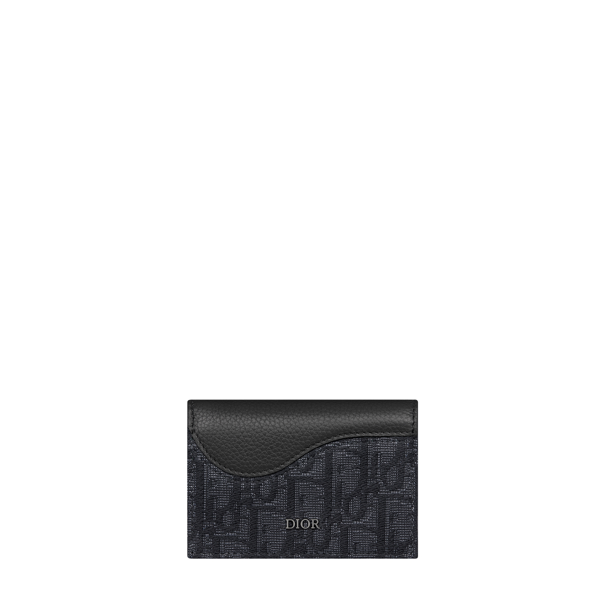  Black Grained Calfskin Marquetry and Black Dior Oblique Jacquard