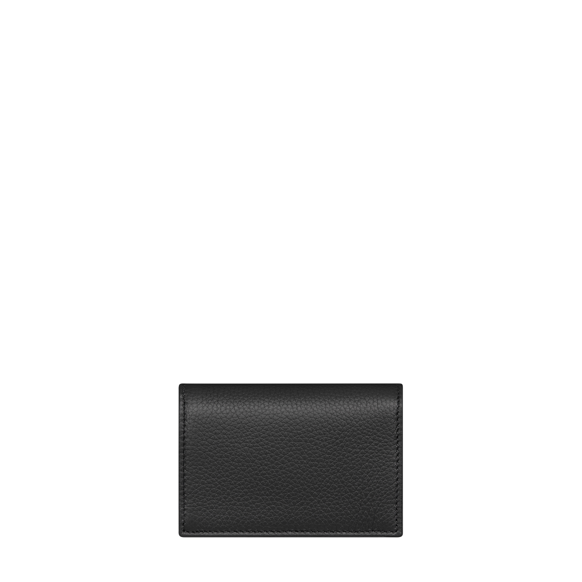 Saddle Business Card Holder Black Grained Calfskin Marquetry and Black Dior Oblique Jacquard E08