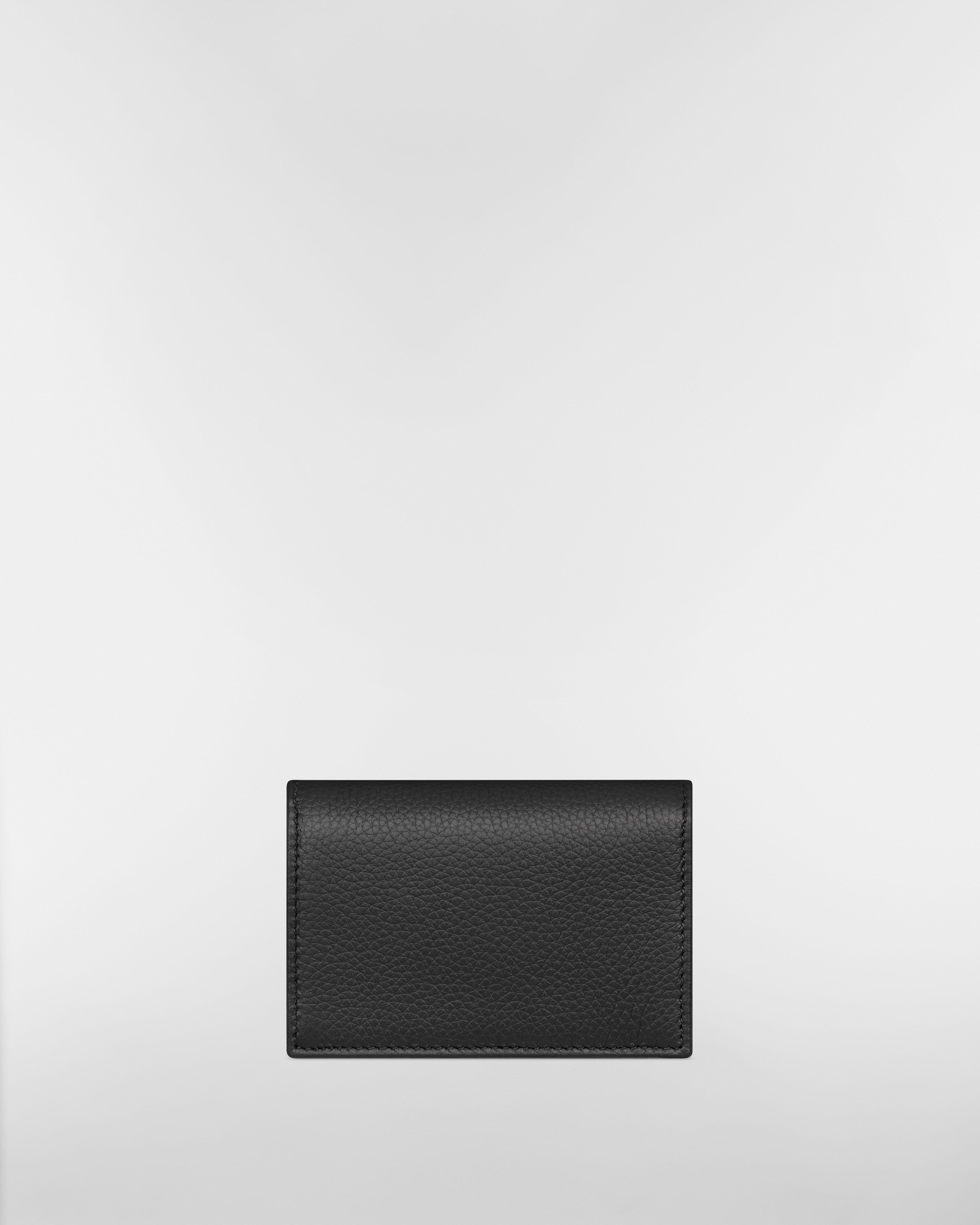 Saddle Business Card Holder Black Grained Calfskin Marquetry and Black Dior Oblique Jacquard E08