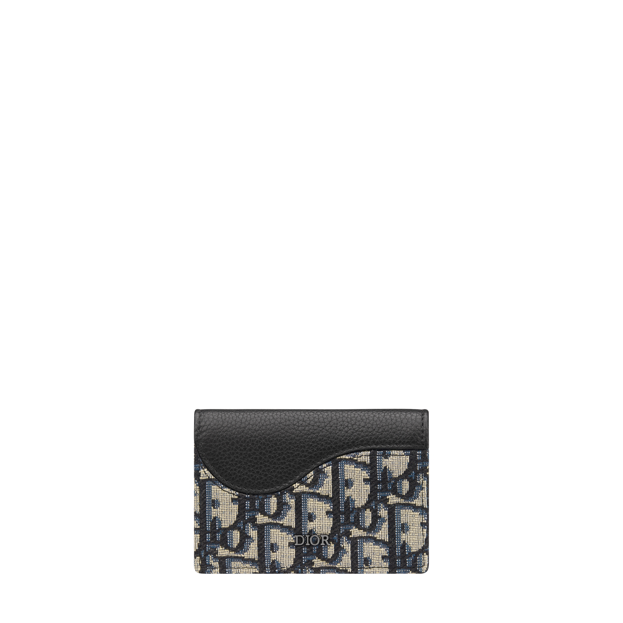  Black Grained Calfskin Marquetry with Beige and Black Dior Oblique Jacquard
