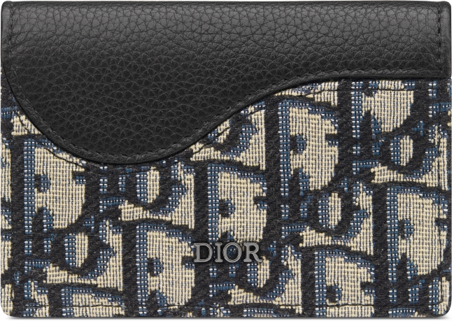 DIOR | 【日本限定】Saddle ビジネスカードホルダー グレインドカーフスキン マーケトリー & ディオール オブリーク ジャカード