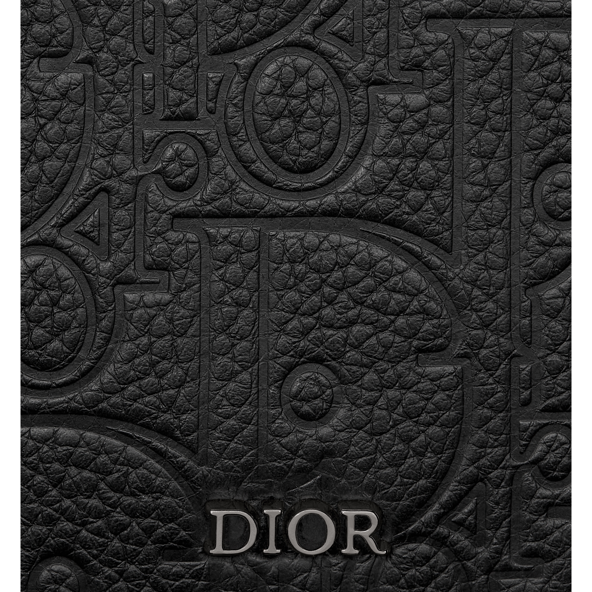Saddle Magnetic Card Holder Black Dior Gravity Leather E09