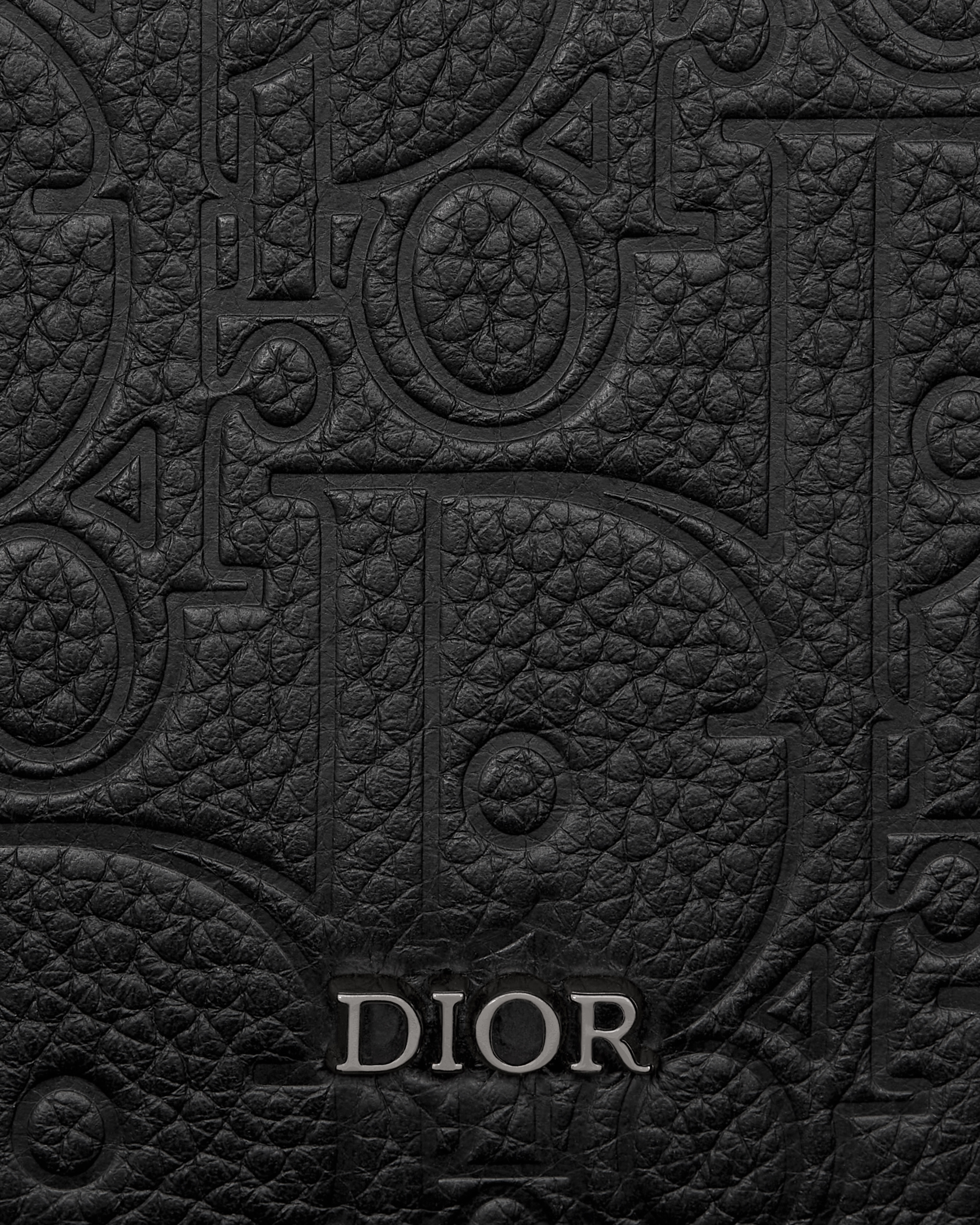 Magnetisches Saddle Kartenetui Dior Gravity Leder in Schwarz E09