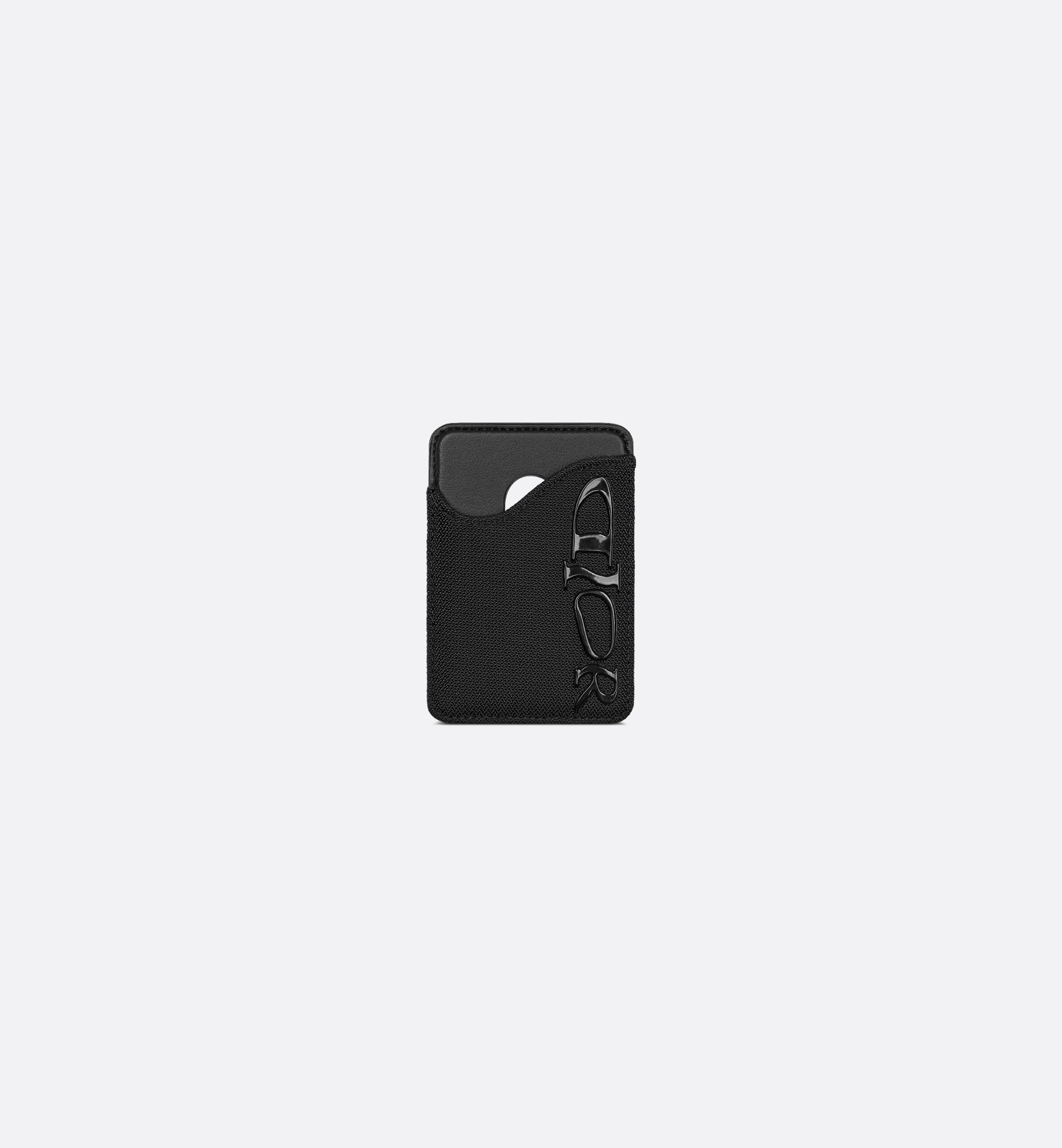 DIOR AND LEWIS HAMILTON Saddle Magnetic Card Holder Black DIOR AND LEWIS HAMILTON Saddle Magnetic Card Holder Black