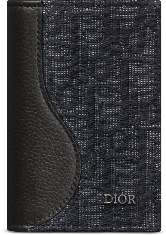 DIOR | 【日本限定】Saddle ビジネスカードホルダー グレインドカーフスキン マーケトリー & ディオール オブリーク ジャカード