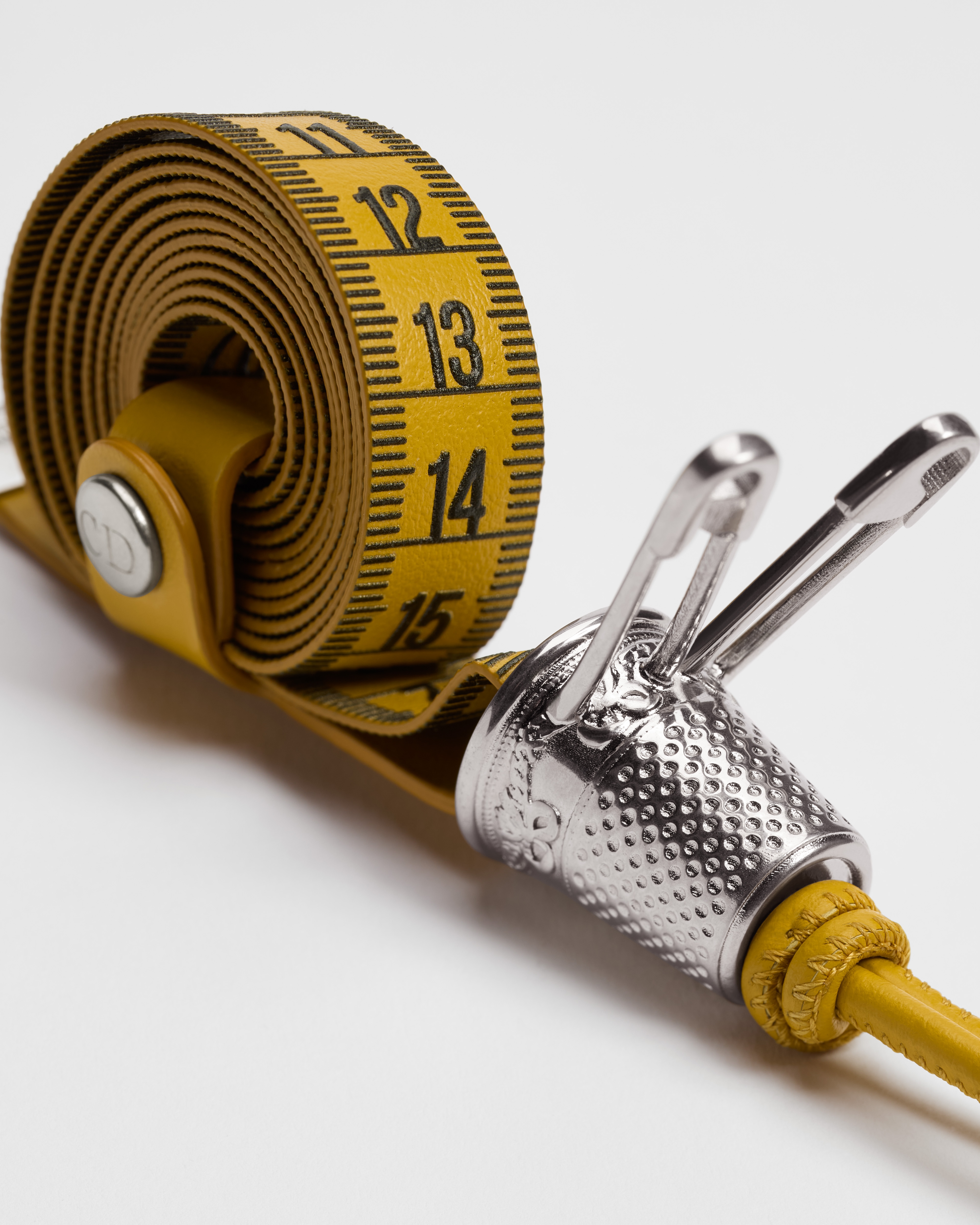 Snail Bag Charm Yellow Smooth Calfskin and Antique Silver-Finish Brass E09