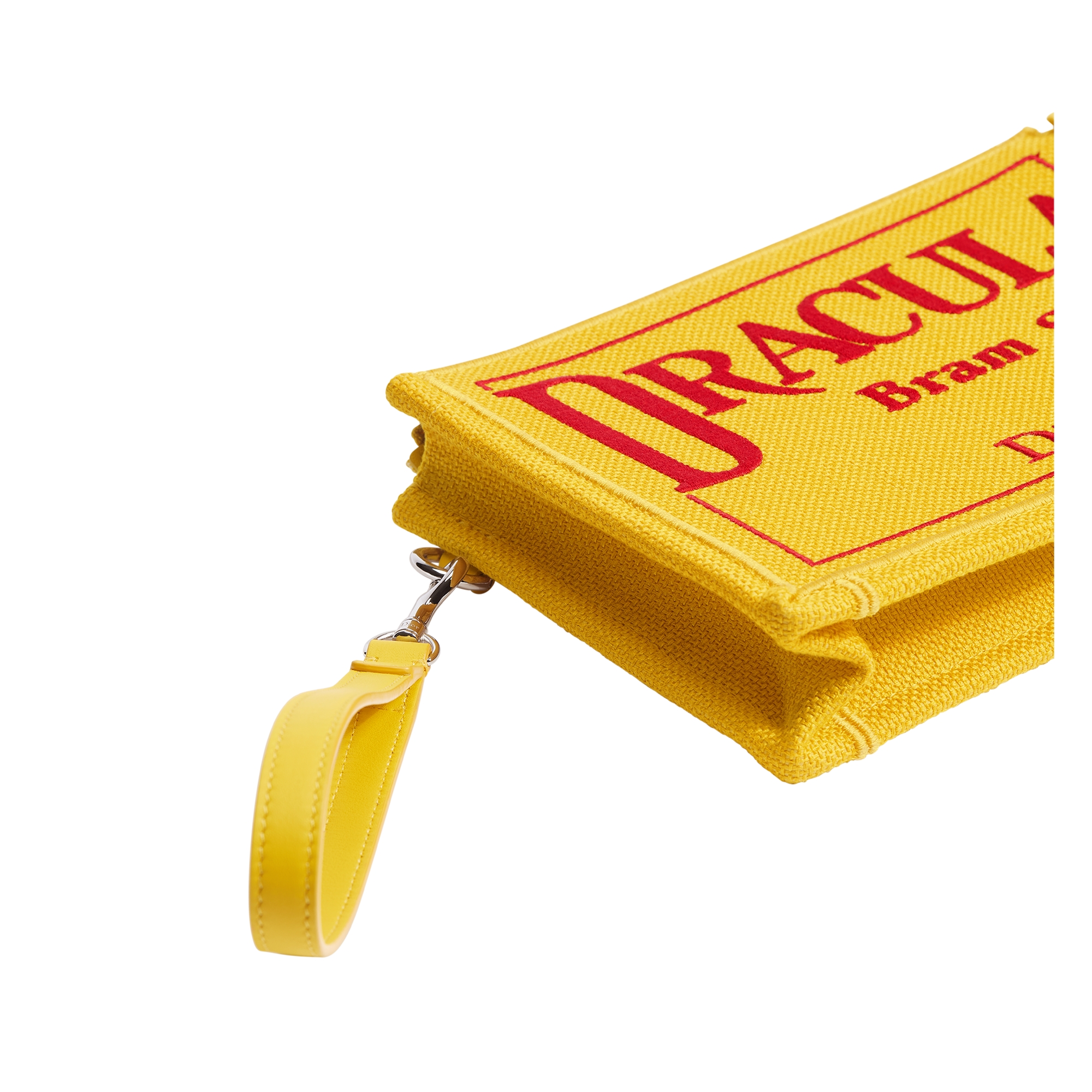 A5 Triangle Pouch Yellow and Red Book Cover Embroidery E03