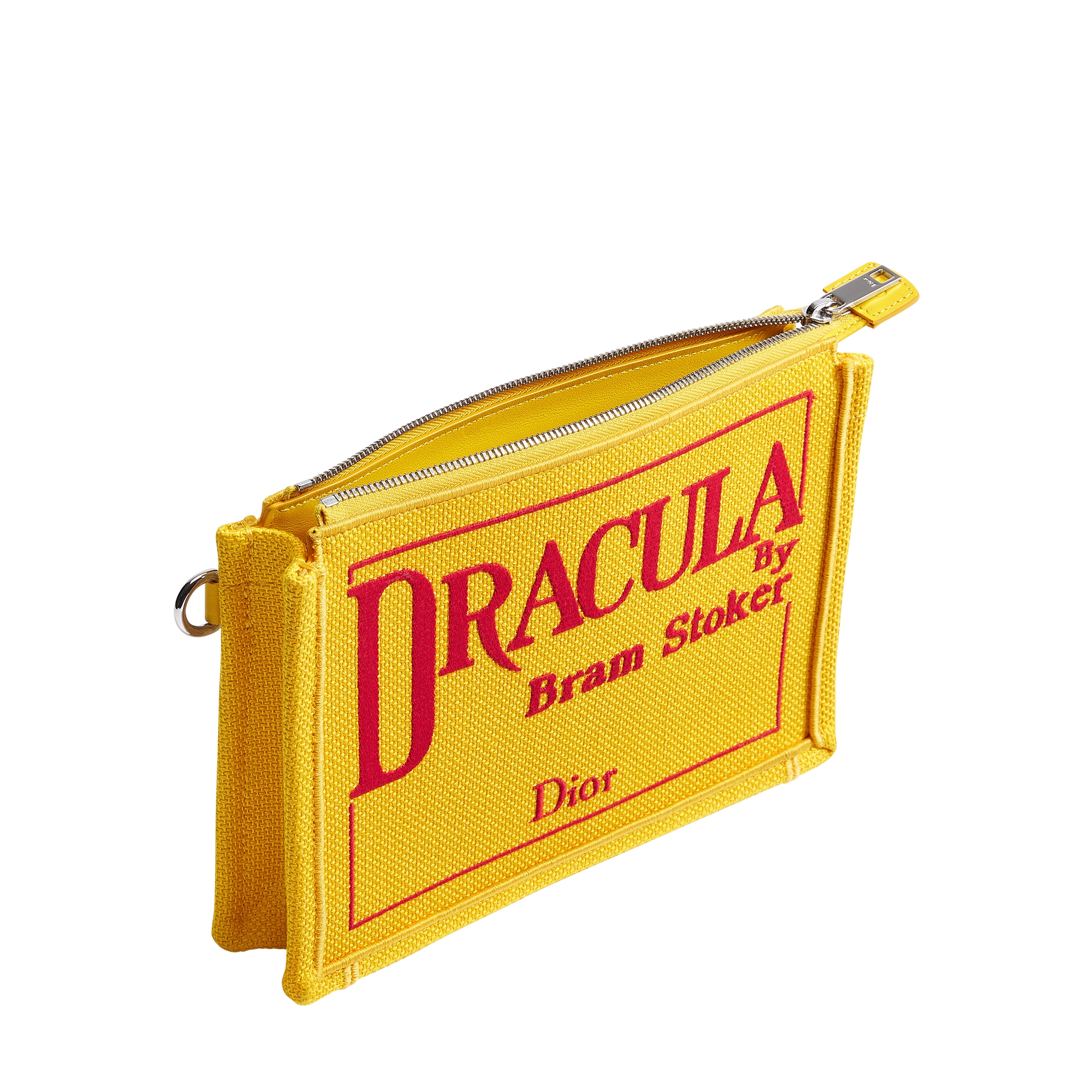 A5 Triangle Pouch Yellow and Red Book Cover Embroidery E06