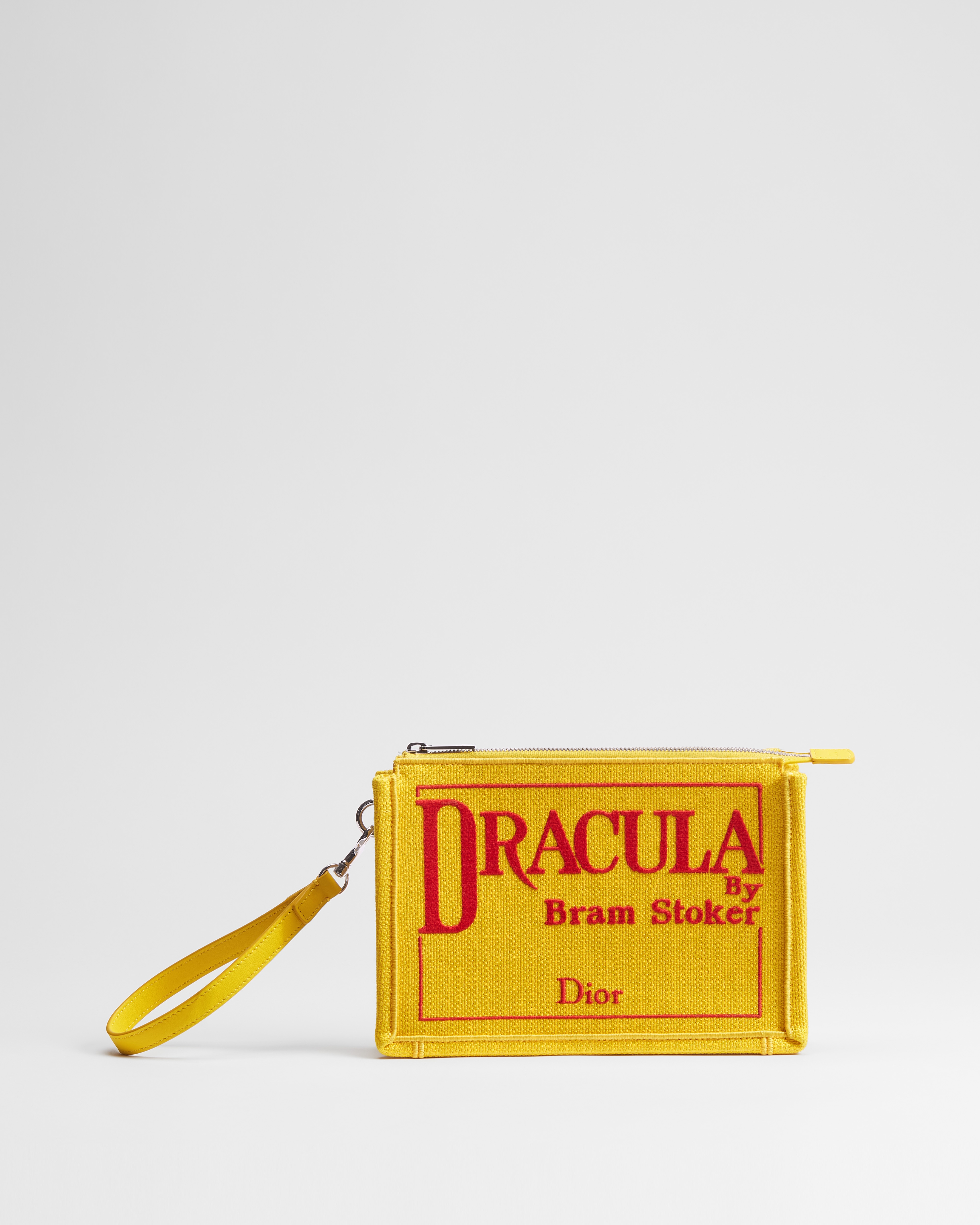 A5 Triangle Pouch Yellow and Red Book Cover Embroidery E01