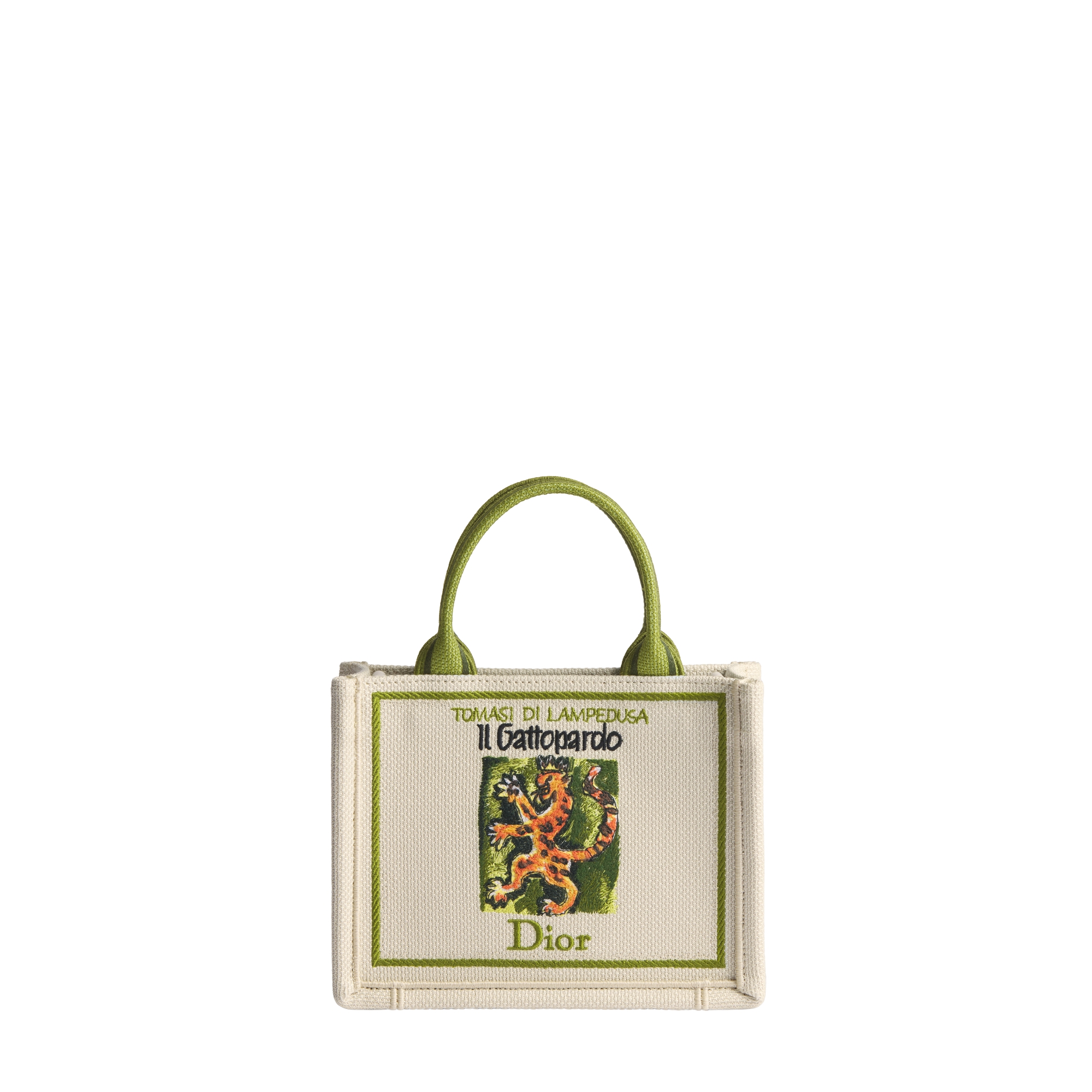 Mini Dior Book Tote with Strap Beige Multicolor Book Cover