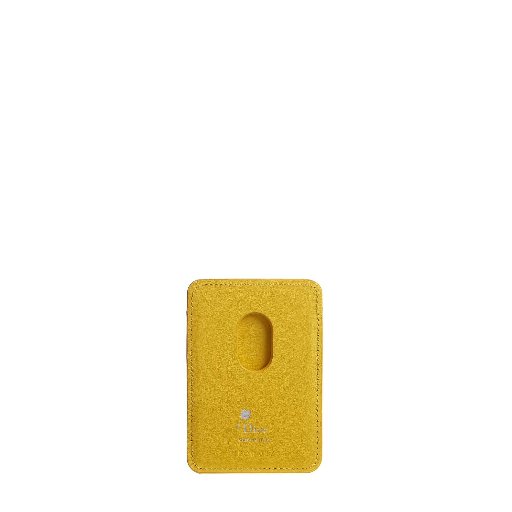 Magnetic Card Holder Yellow and Red Book Cover Embossed Calfskin E08