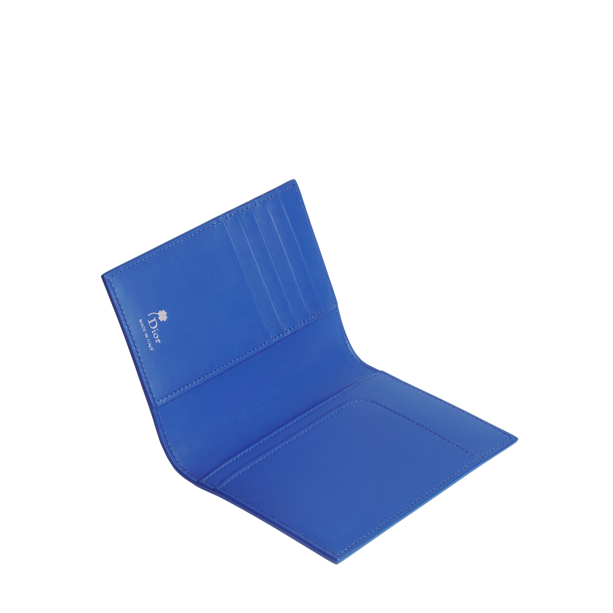 Passport Cover Blue and White Book Cover Embossed Calfskin E06