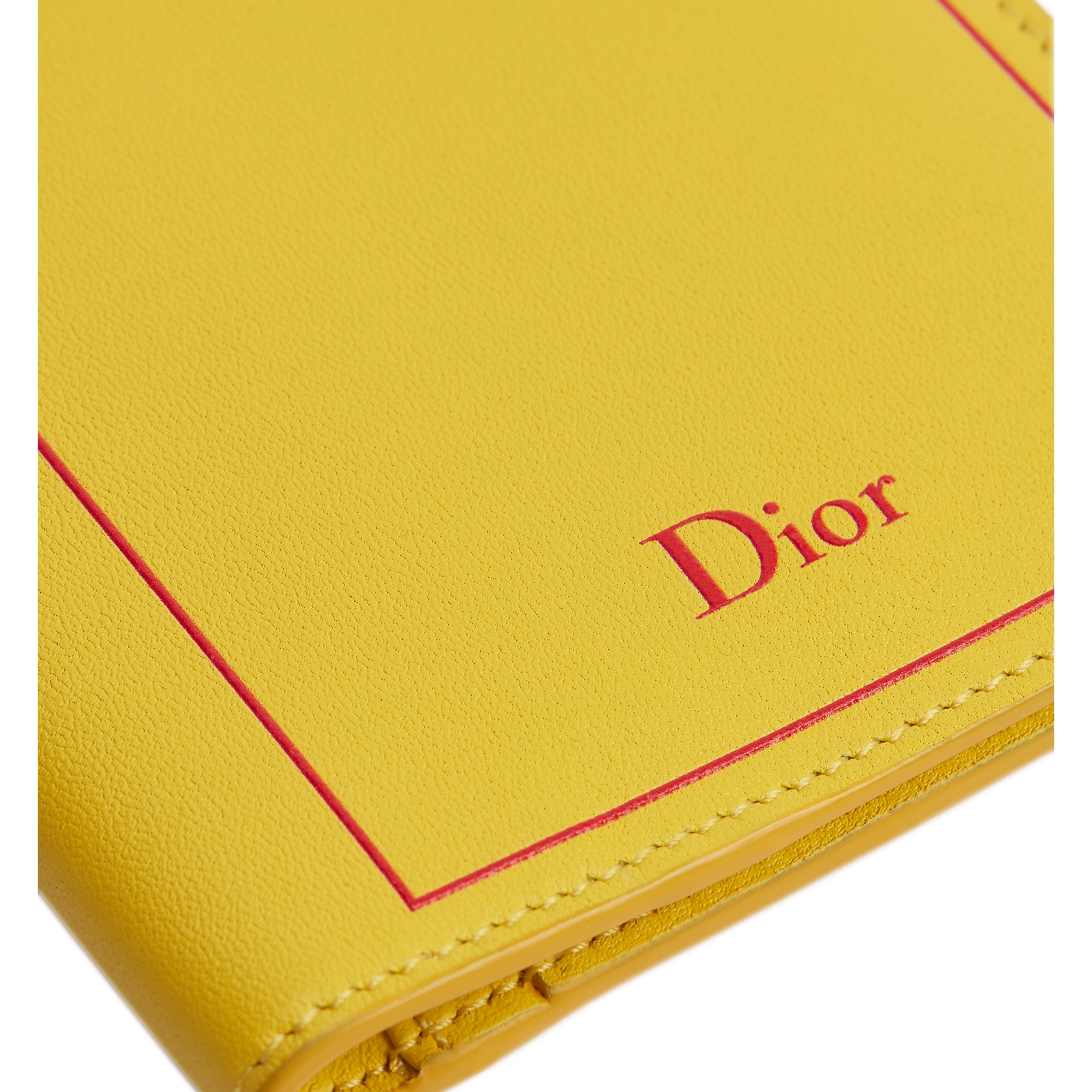 Passport Cover Yellow and Red Book Cover Embossed Calfskin E09