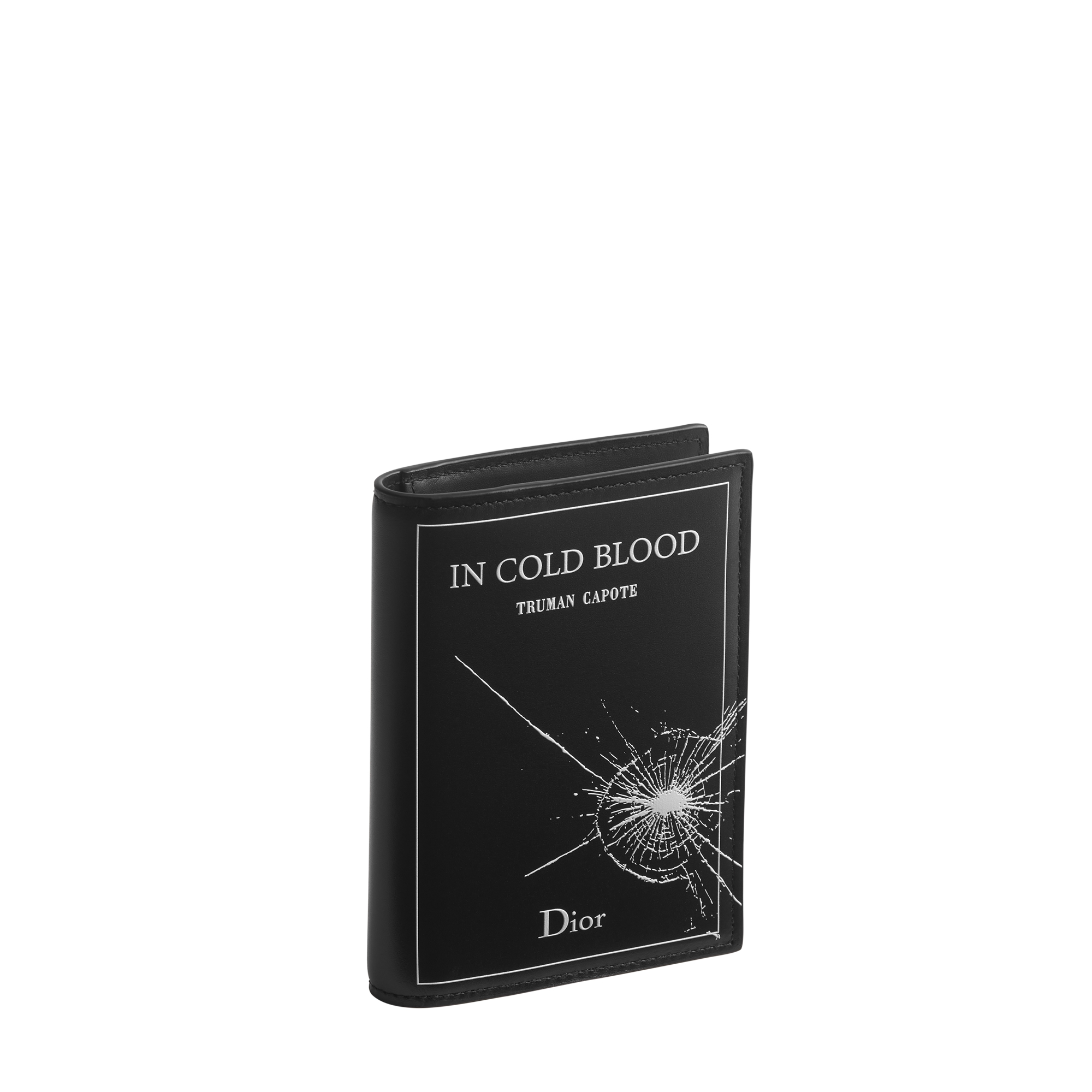 Passport Cover Black and White Book Cover Embossed Calfskin E03